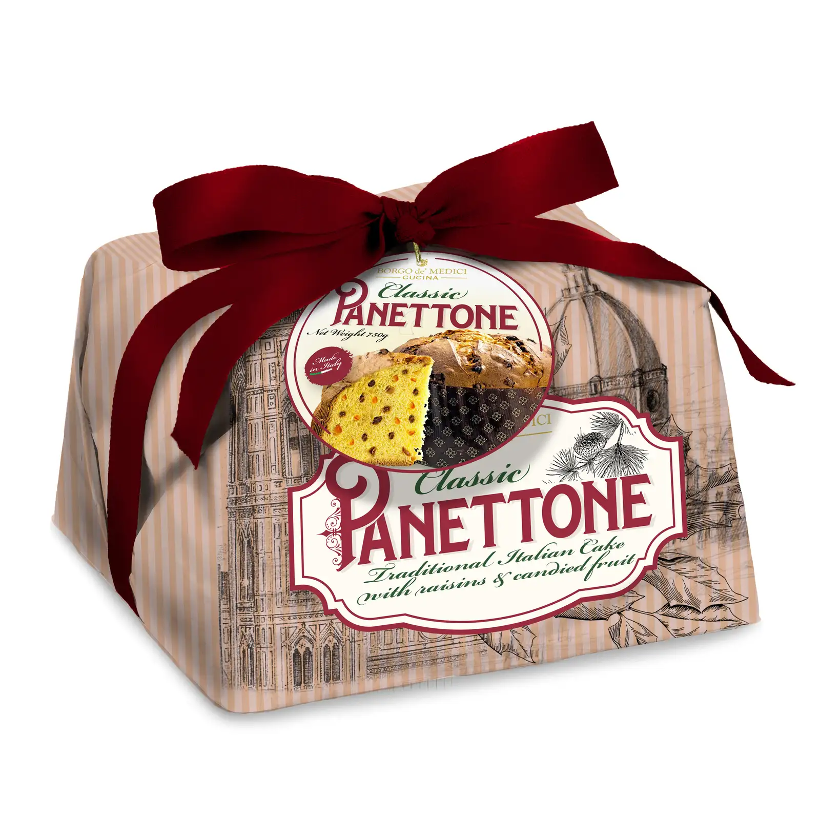 Borgo De Medici - Panettone  - Classic Fruit Cake (750g)