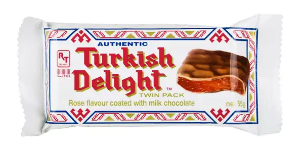 Real Turkish Delight Chocolate Coated Twin Pack - Rose 55gm