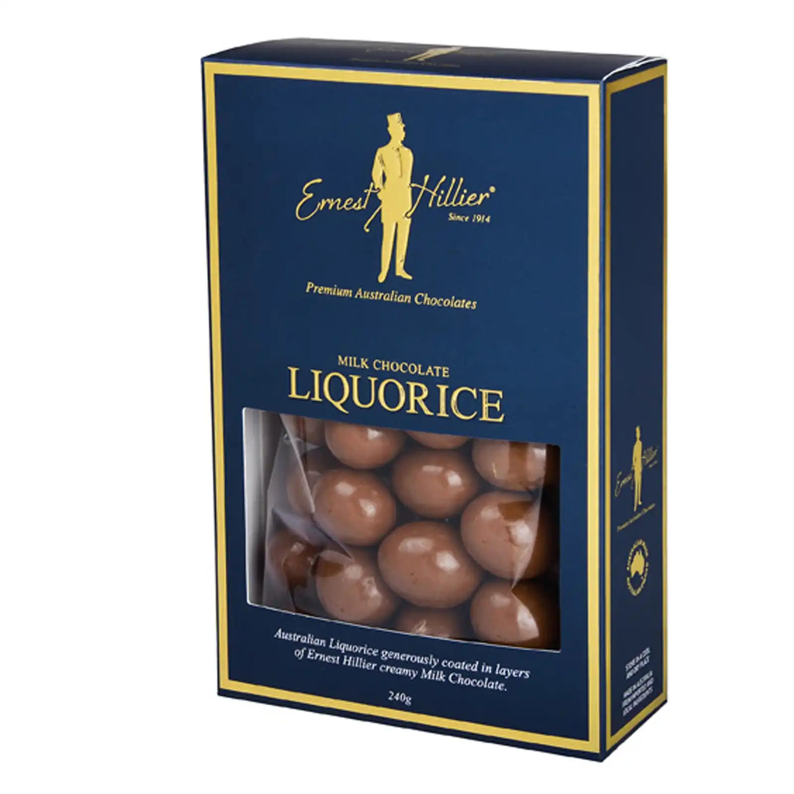 Ern. Hill. Box Milk Choc Liquorice 240g 