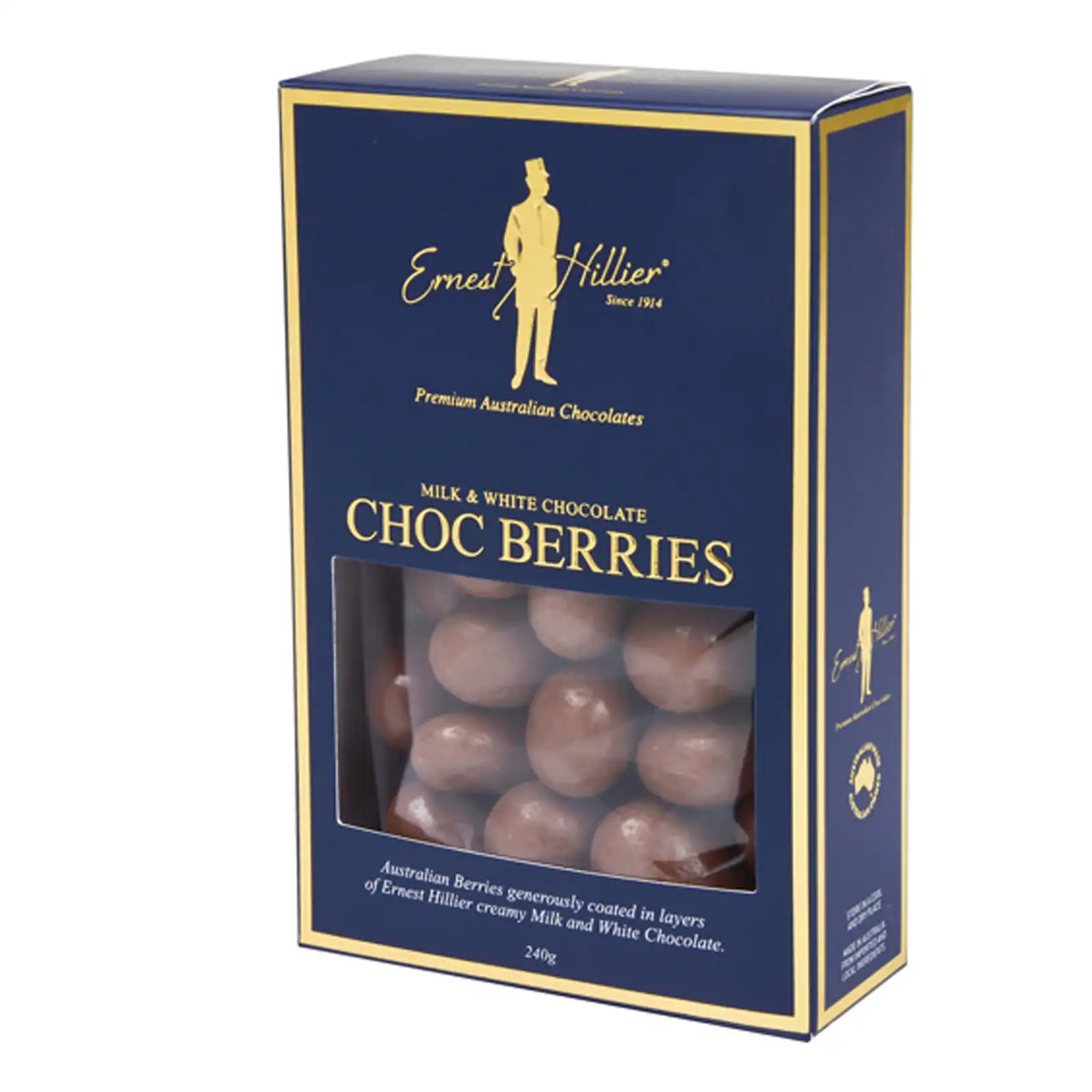 Ern. Hill. Box Milk & White Choc Berry Chocs 240g 