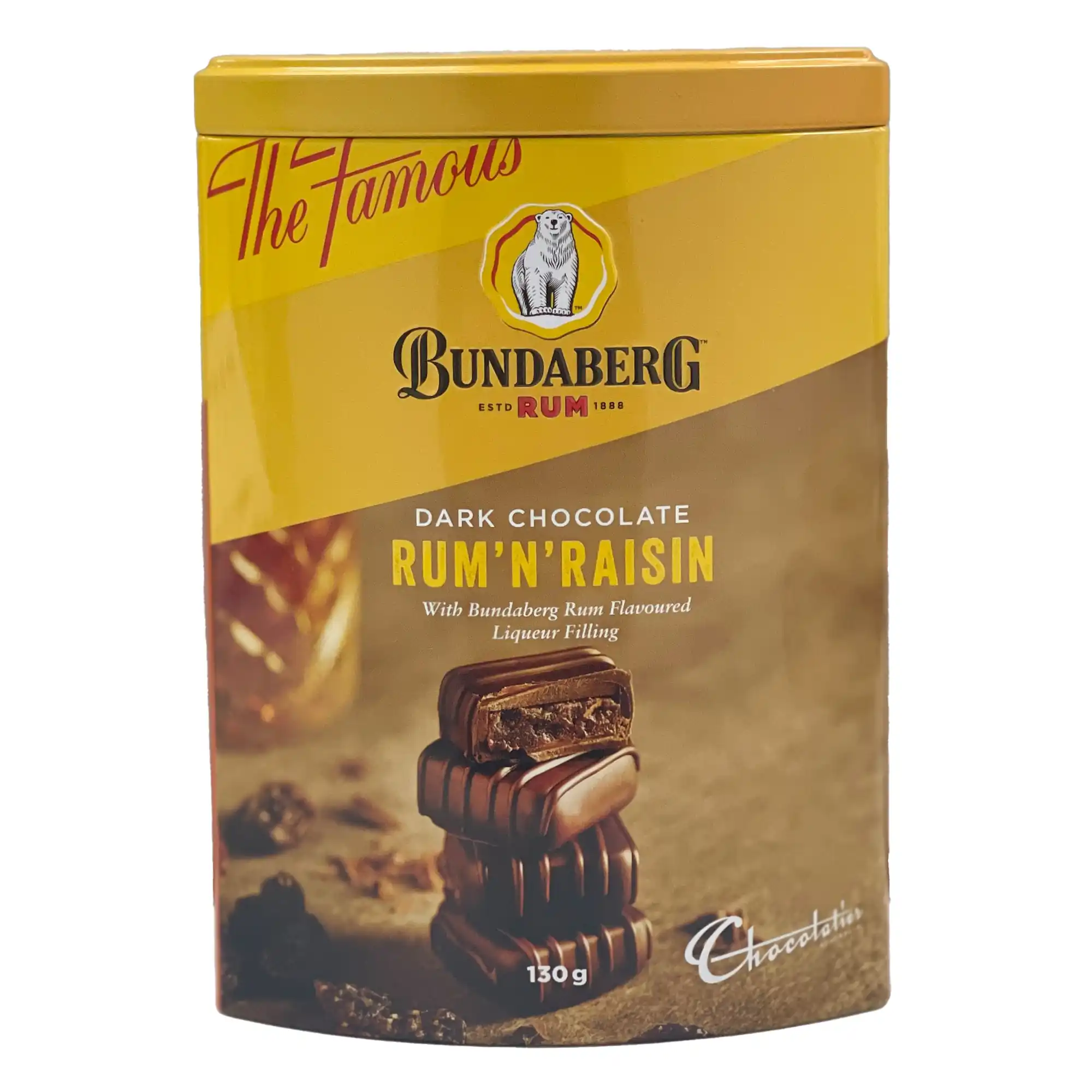 Limited Edition Chocolatier Bundaberg Rum Truffles Tin (130g)