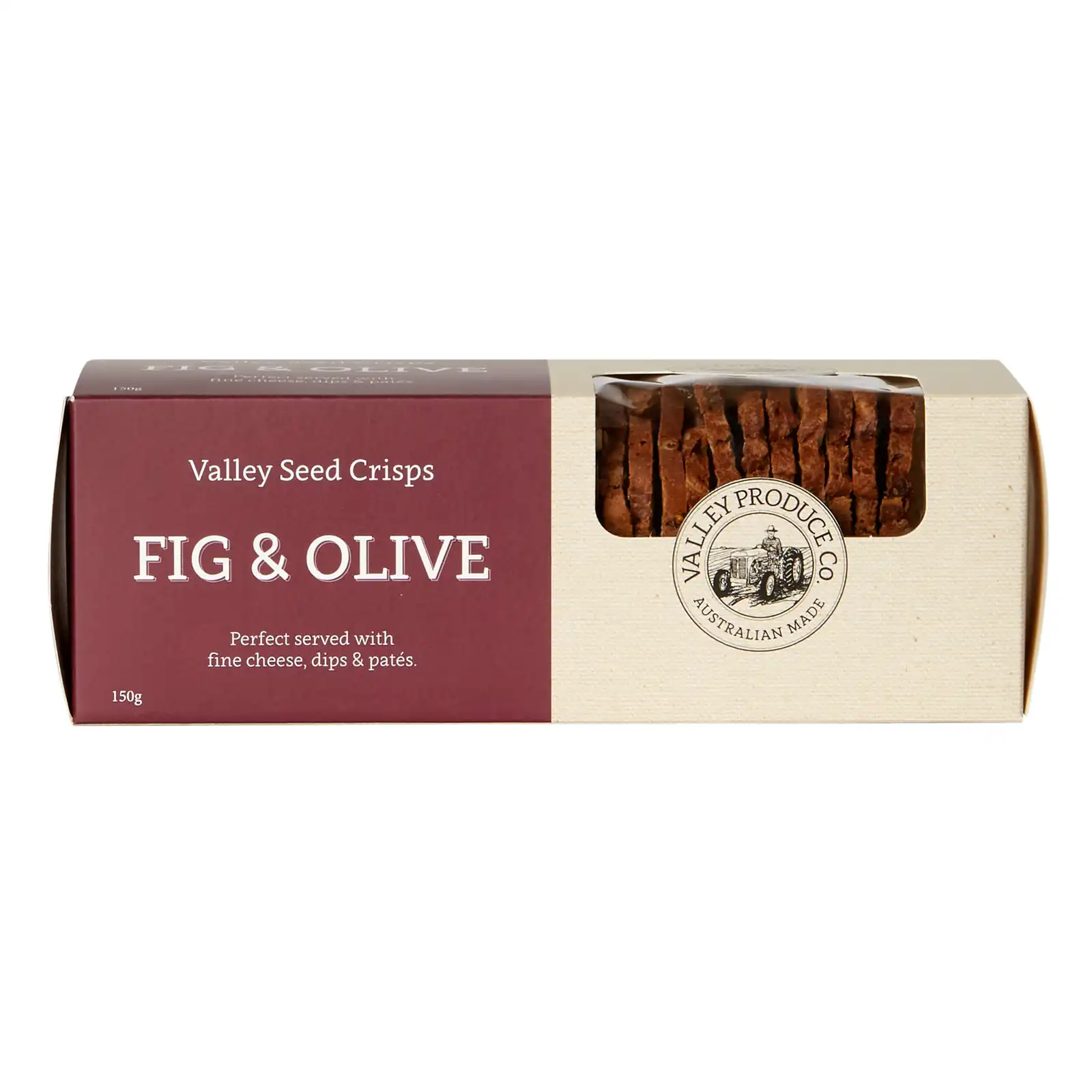 VPC Valley Seed Crisps Fig and Olive 150g 