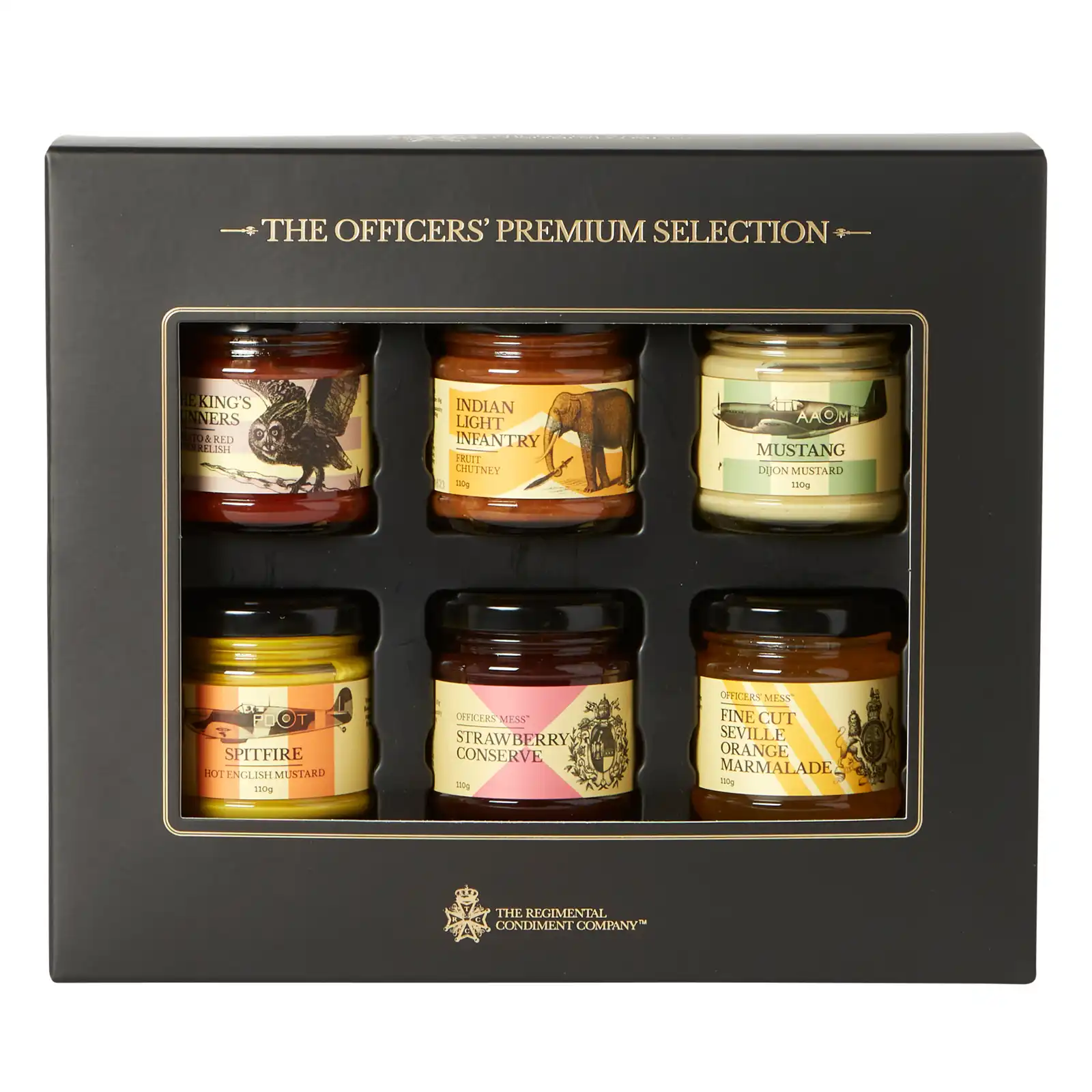 TRCC - The Officers Premium Selection - 6 Pack Premium Selection (2) Chutney (2) Mustard (2) Jam