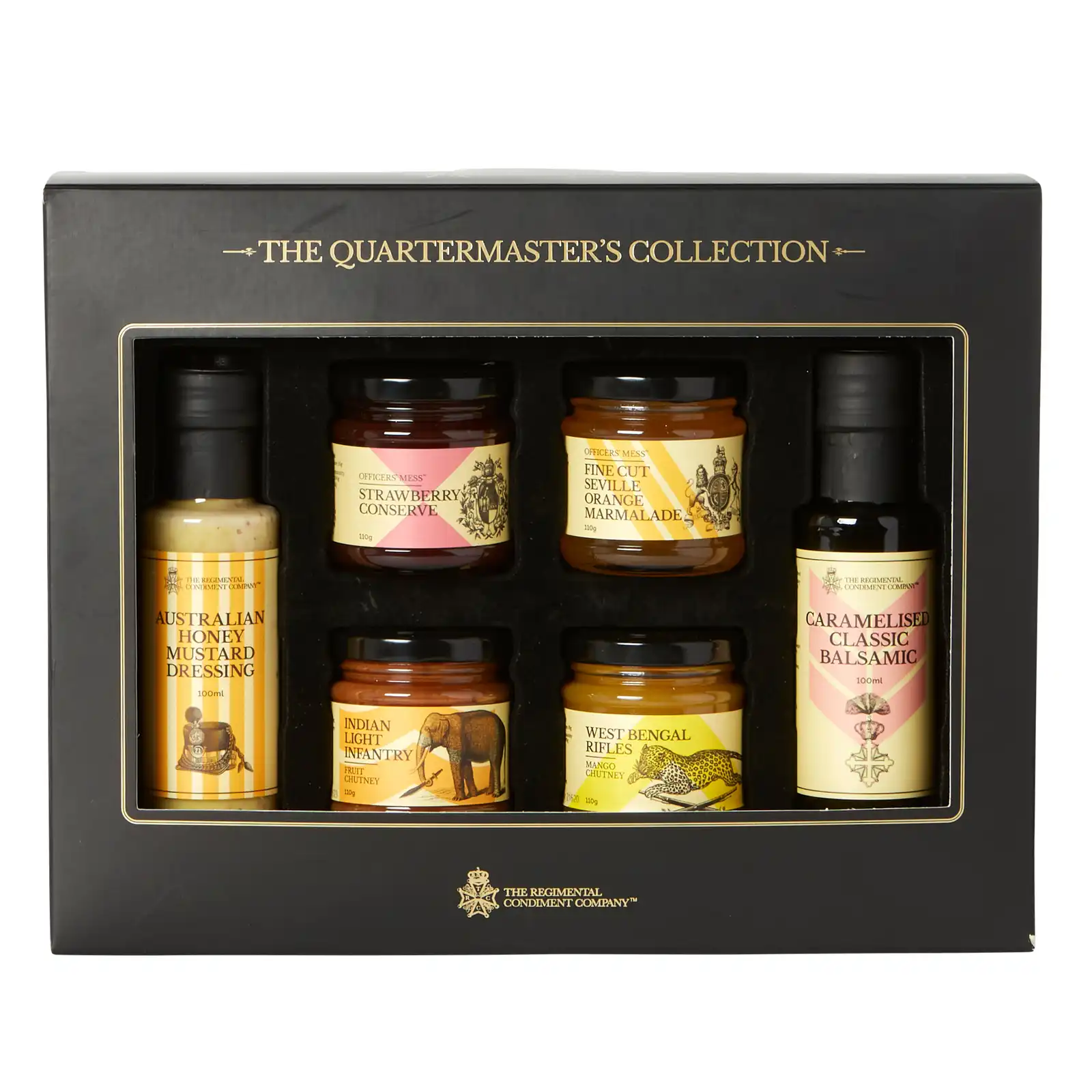 TRCC - The Quartermaster's Collection - 4 Jar 2 Bottle - (2) Jam (2) Chutney (1) Balsamic (1) Dressing (1) 
