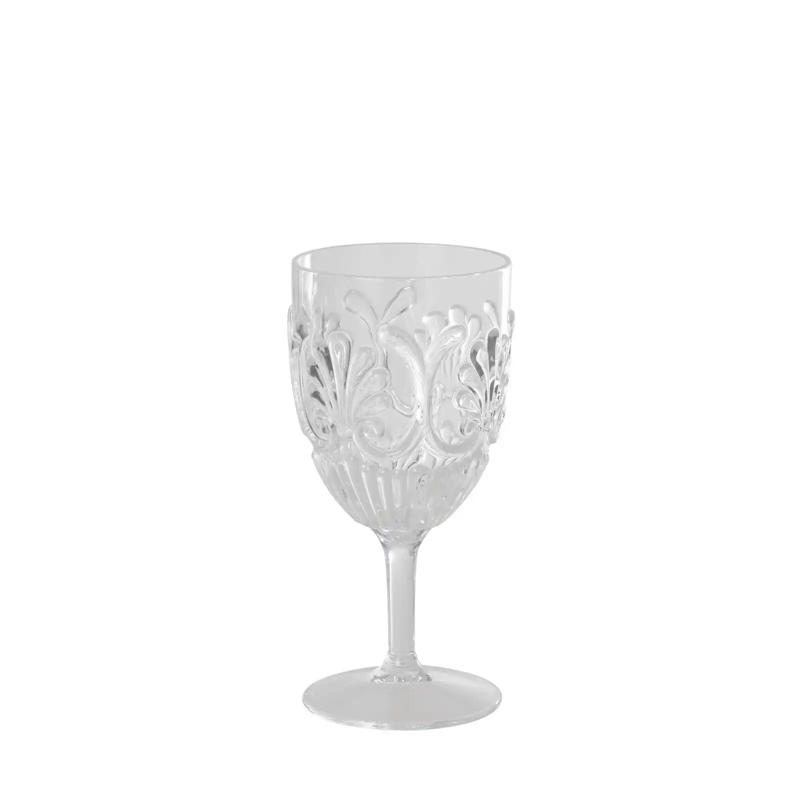 Royal Ascot Acrylic Wine Glass Scallop Clear