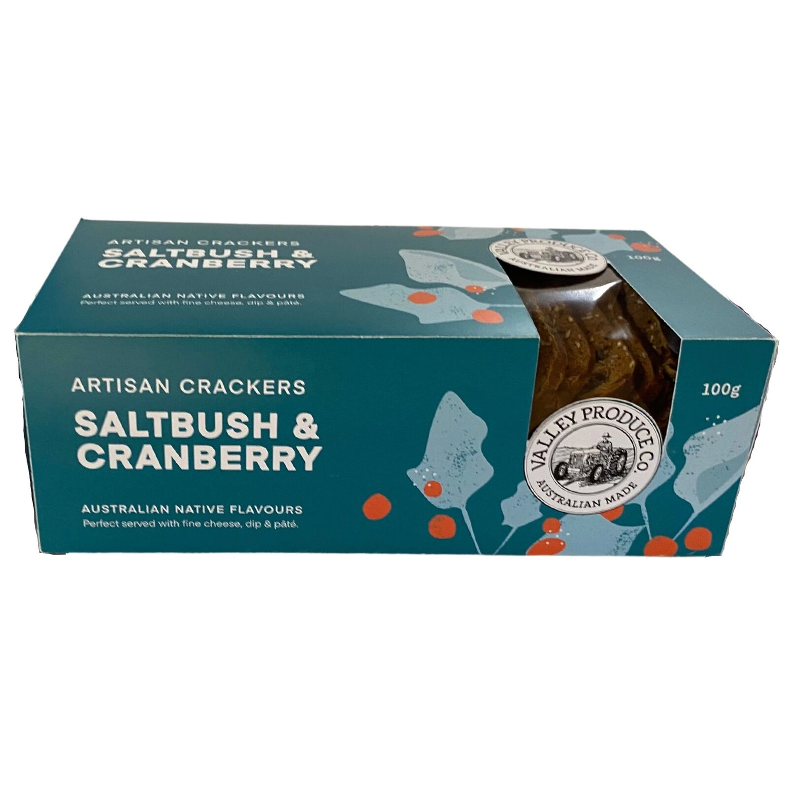VPC Native Artisan Crackers - Saltbush & Cranberry (100g)