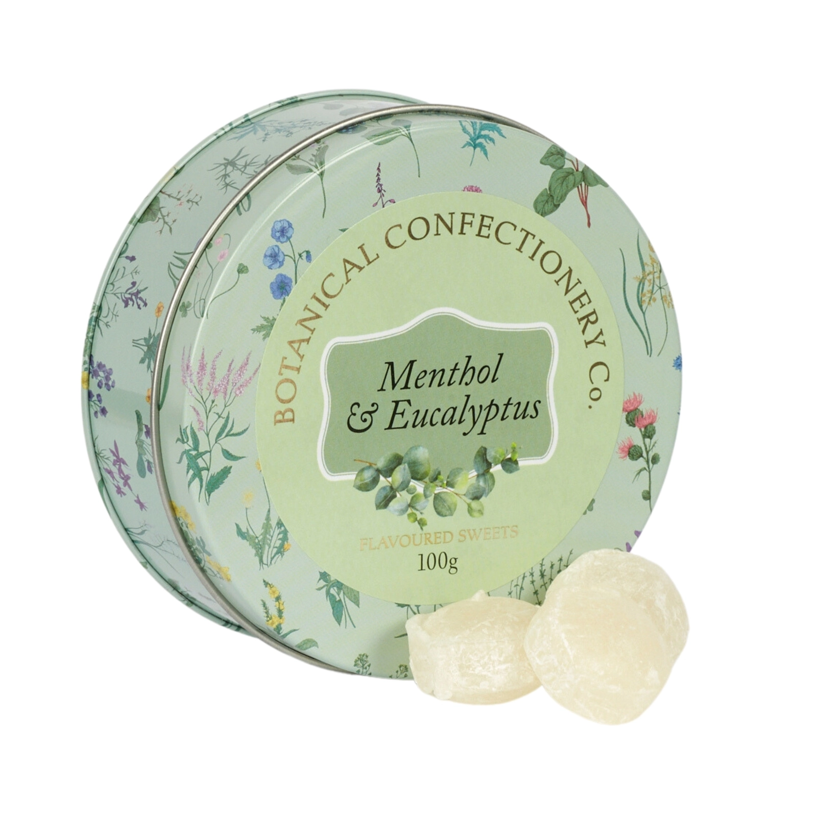 Botanical Confectionery Co Tin - Menthol & Eucalyptus (100g)