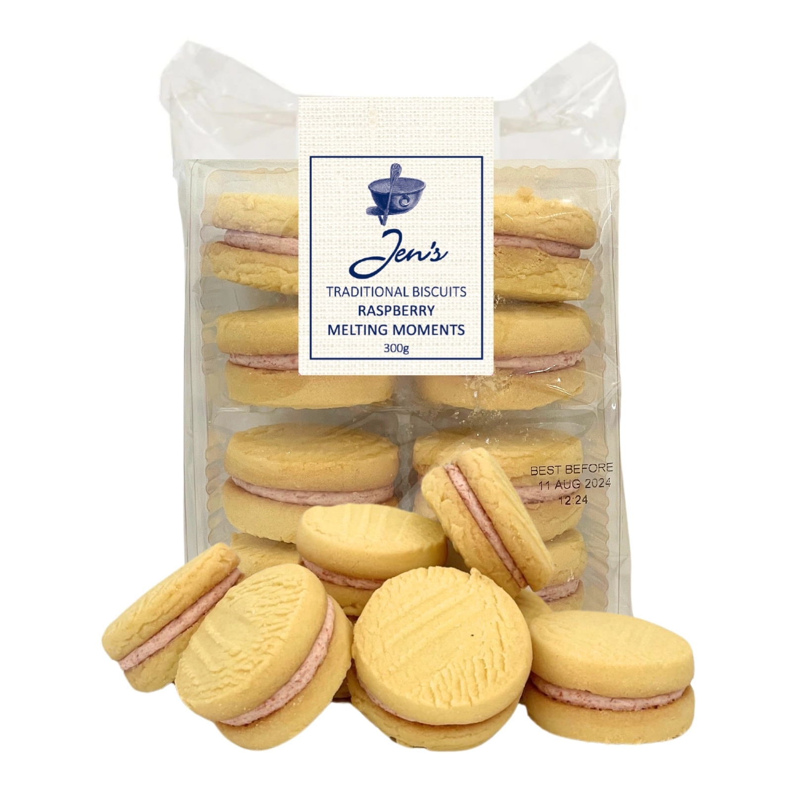 Jen's Raspberry Melting Moments (300g)
