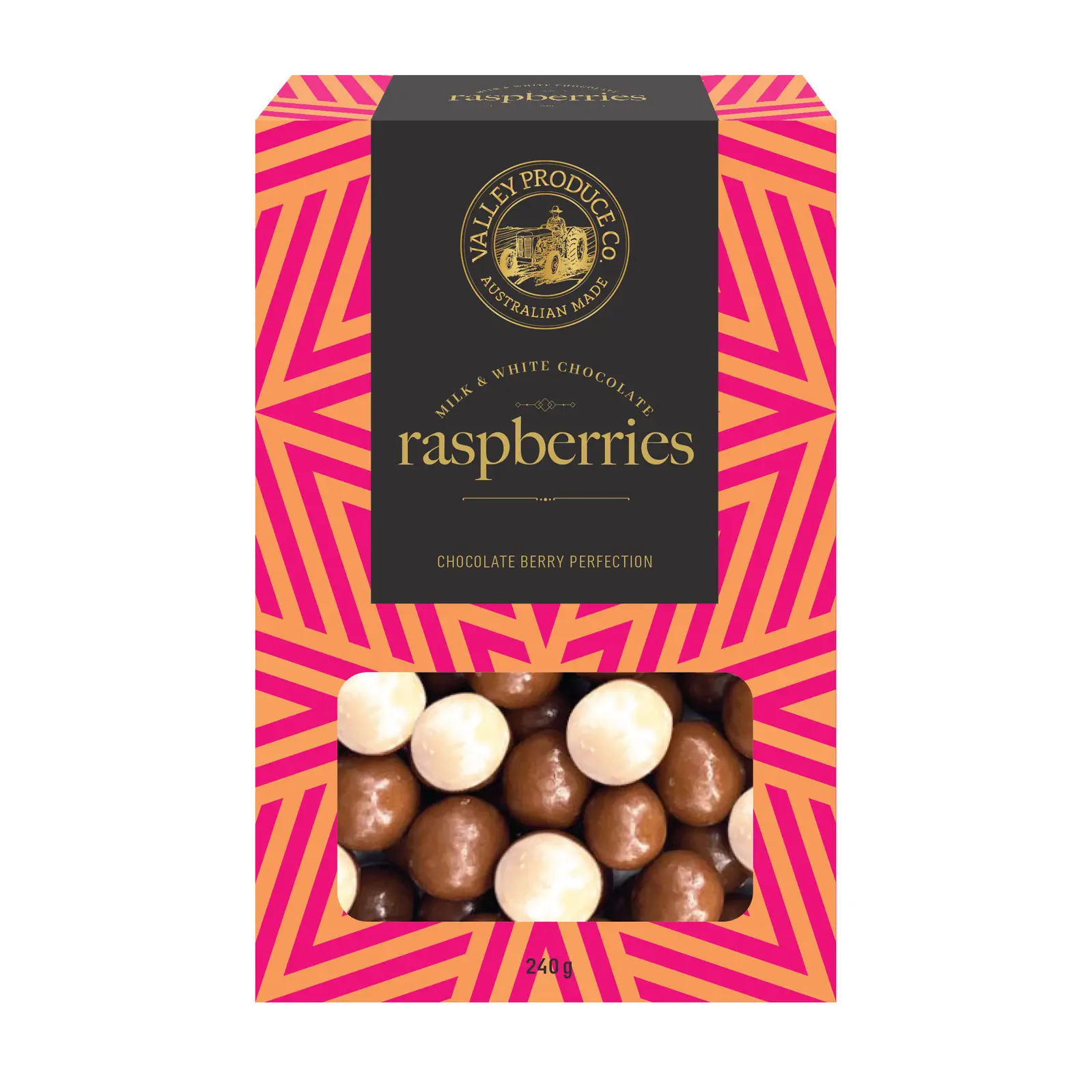 VPC Milk & White Chocolate Raspberries (220g)