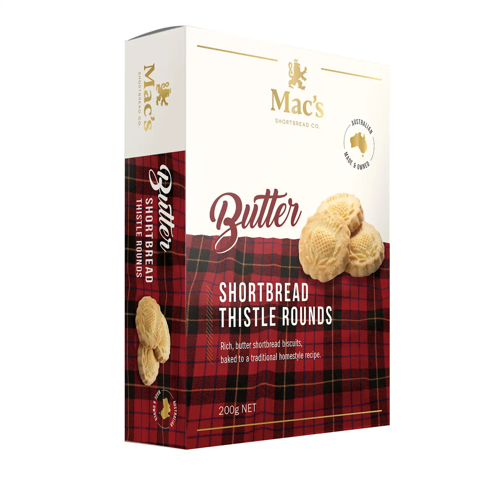 Mac's Butter Shortbread Thistle Rounds 200g