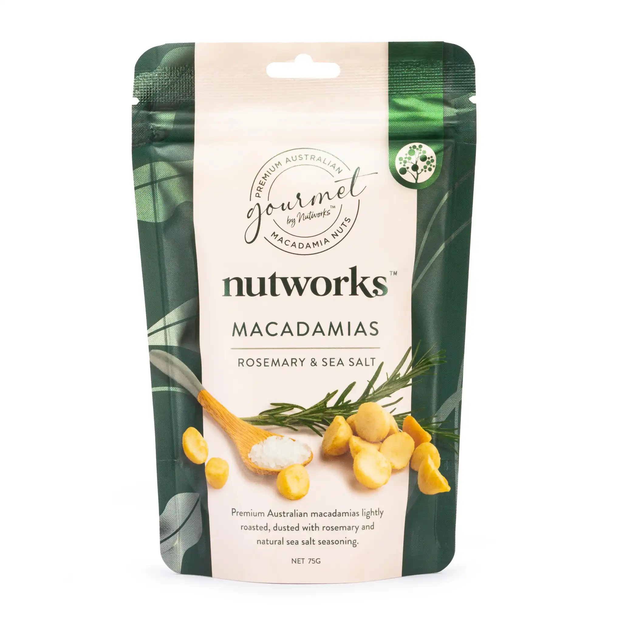 Nutworks Rosemary & Sea Salt Macadamias SUP 75g