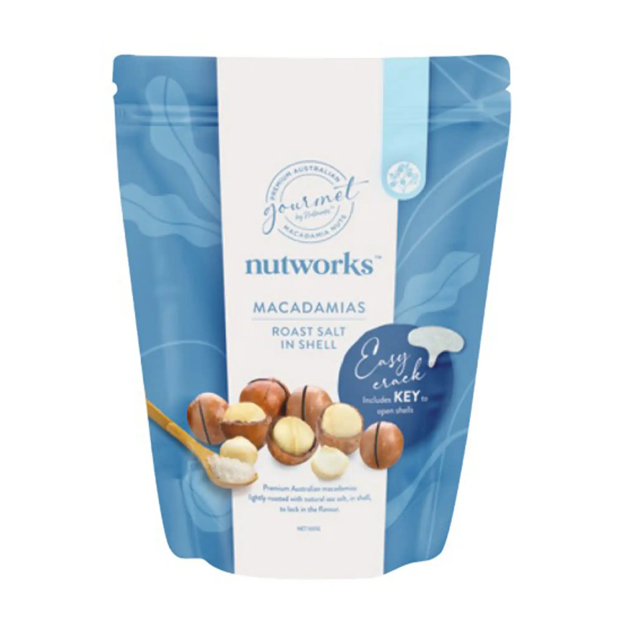Nutworks Roast Salt Nut in Shell Macadamias SUP 200g