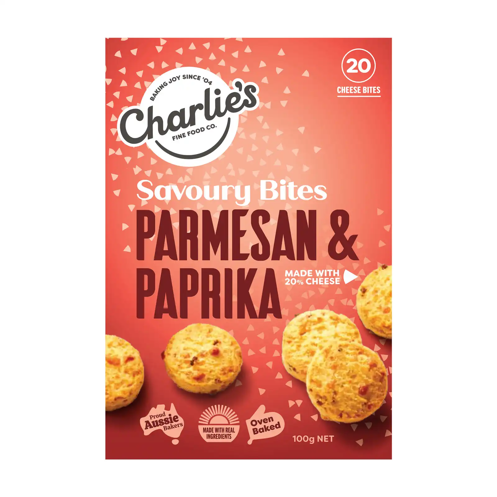 Charlie's Savoury Bites - Parmesan & Paprika (100g)