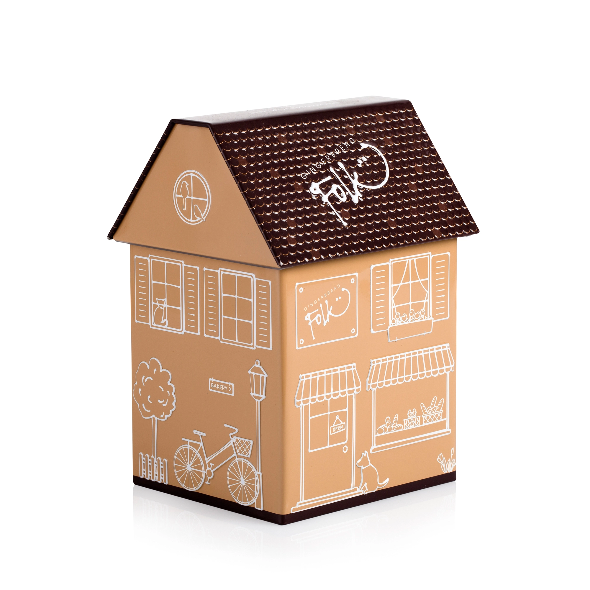 Gingerbread Folk Gingerbread Bakery Cookie Tin (200g)