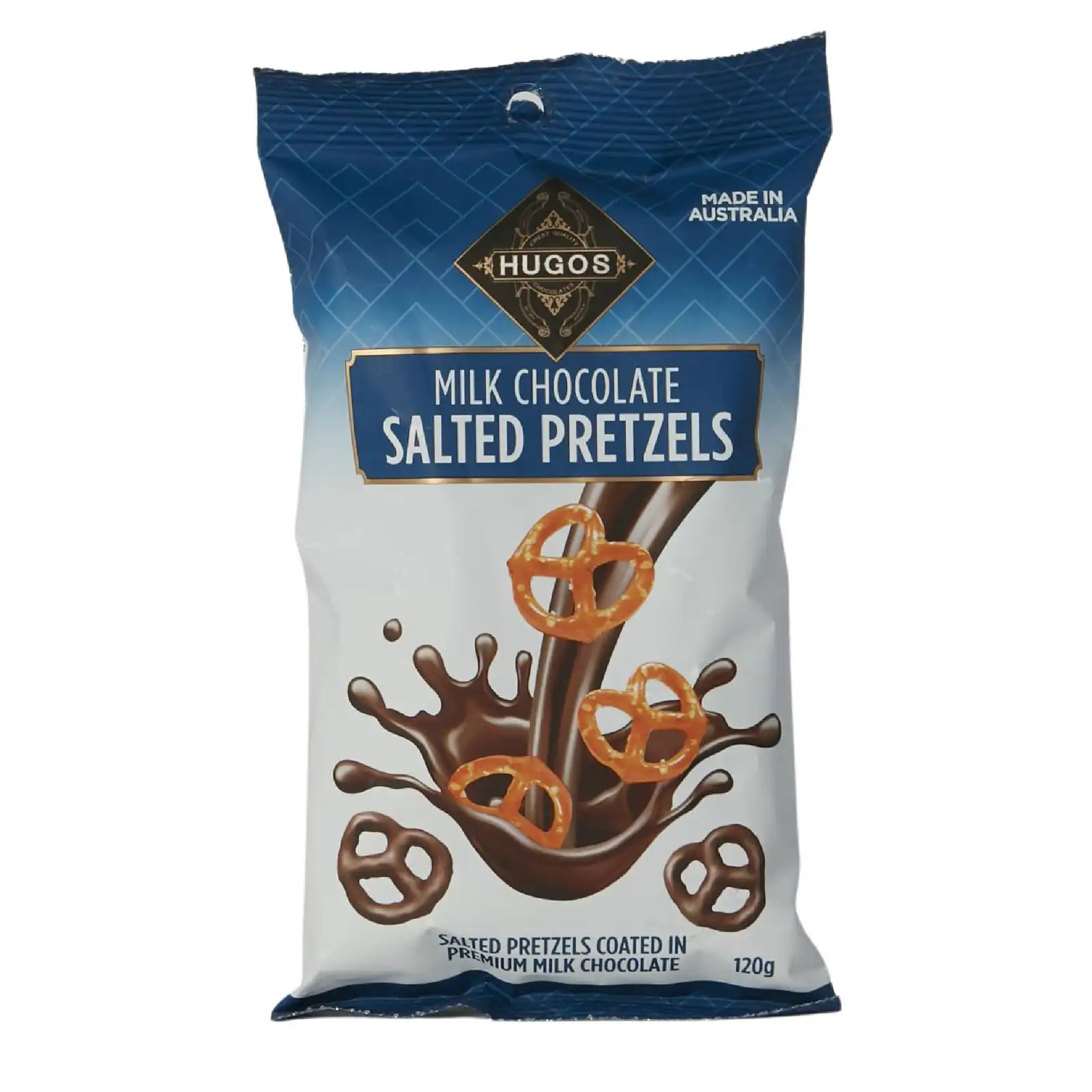 Hugo Milk Chocolate Salted Pretzels 120g