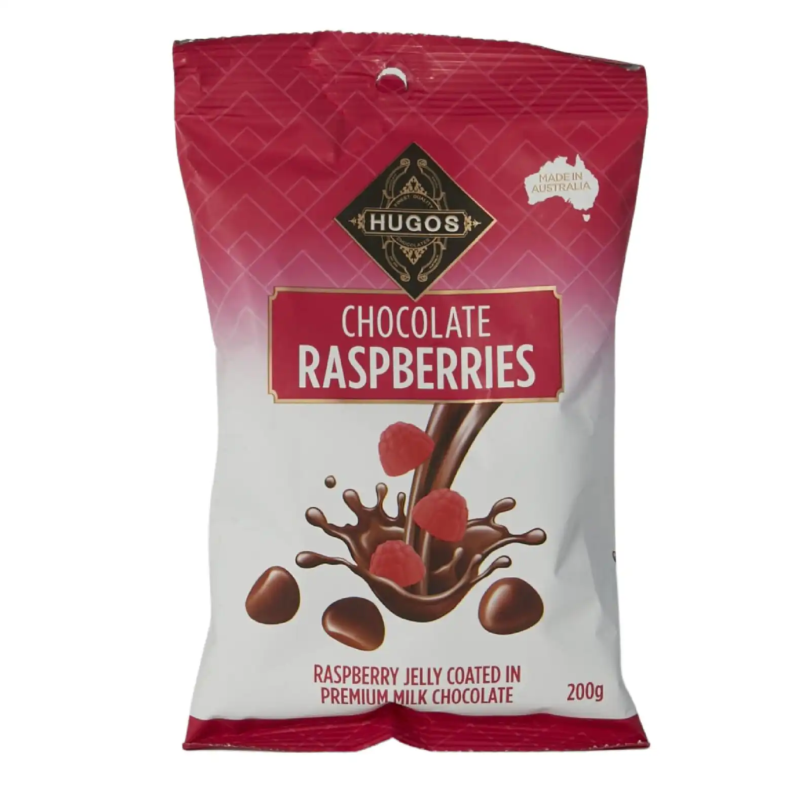 Hugo Milk Chocolate Raspberries  200g
