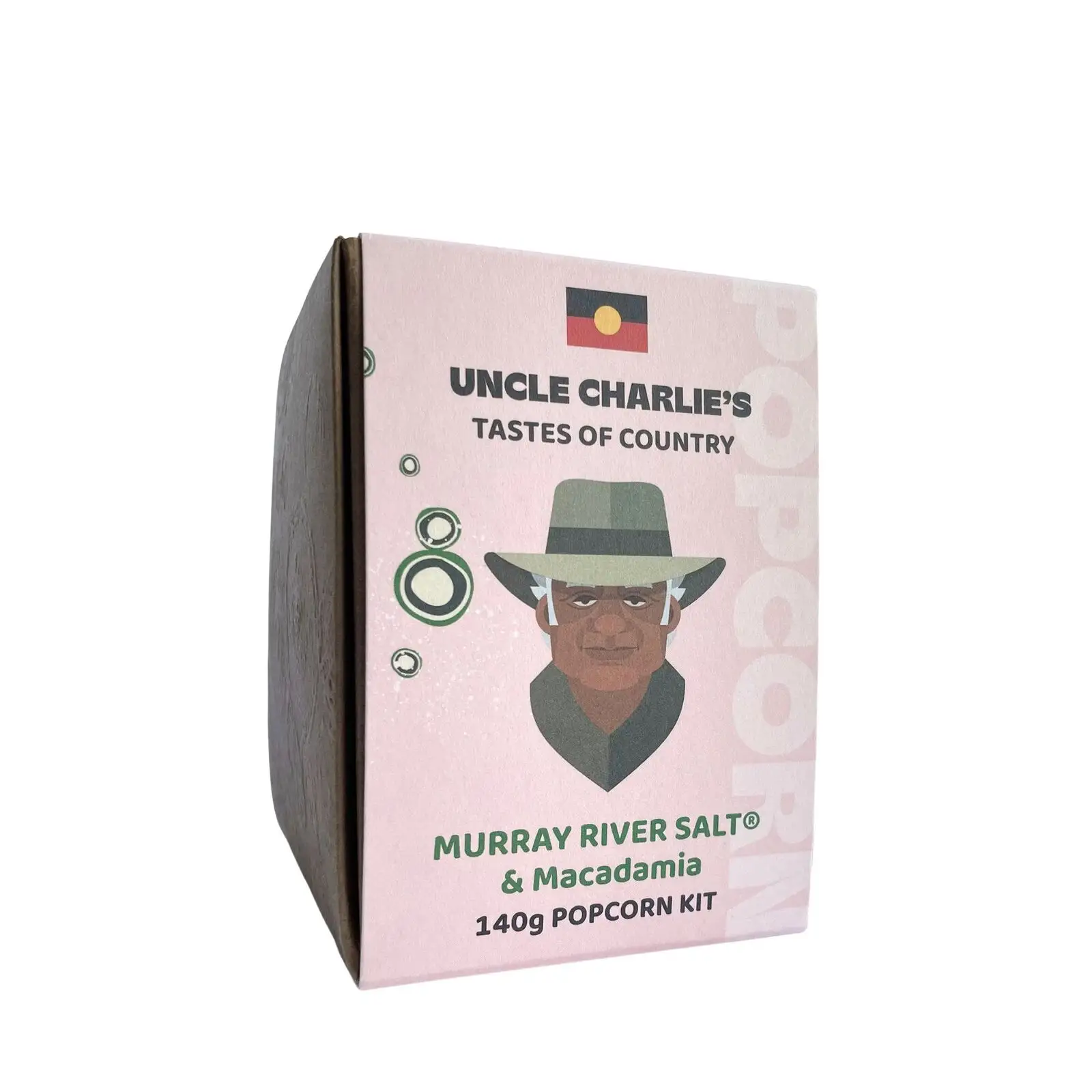 Uncle Charlie's Tastes of Country Popcorn Kit Small Murray River Salt & Macadamia (140g)