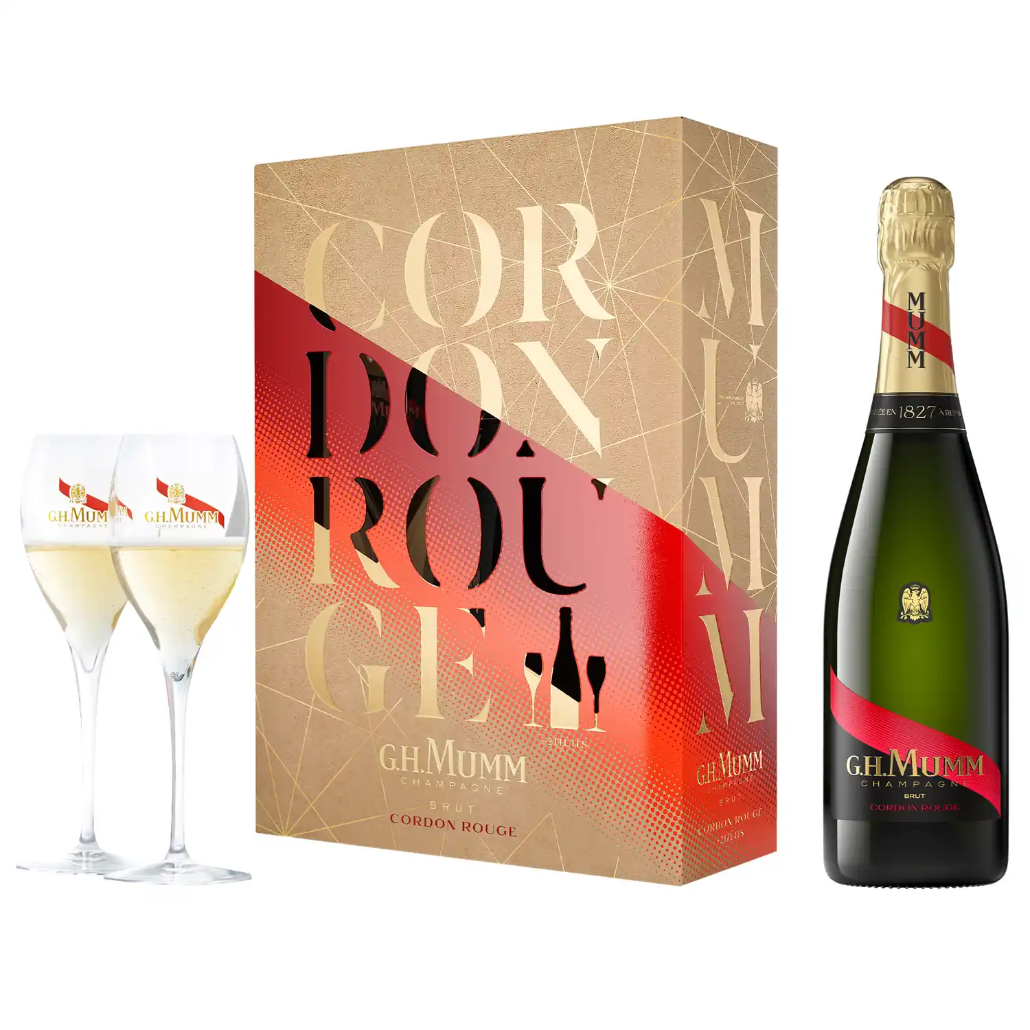 G.H. Mumm Cordon Rouge 2 Flute Gift Pack