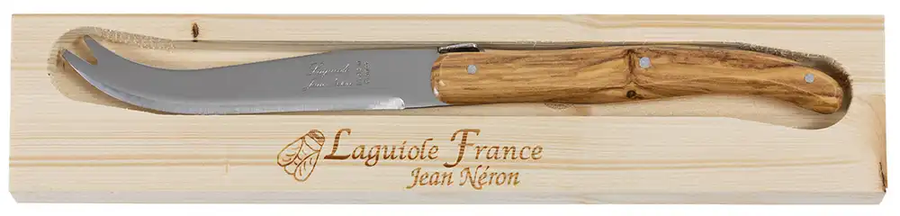 Single Cheese Knife - Olive Wood in Wooden Box