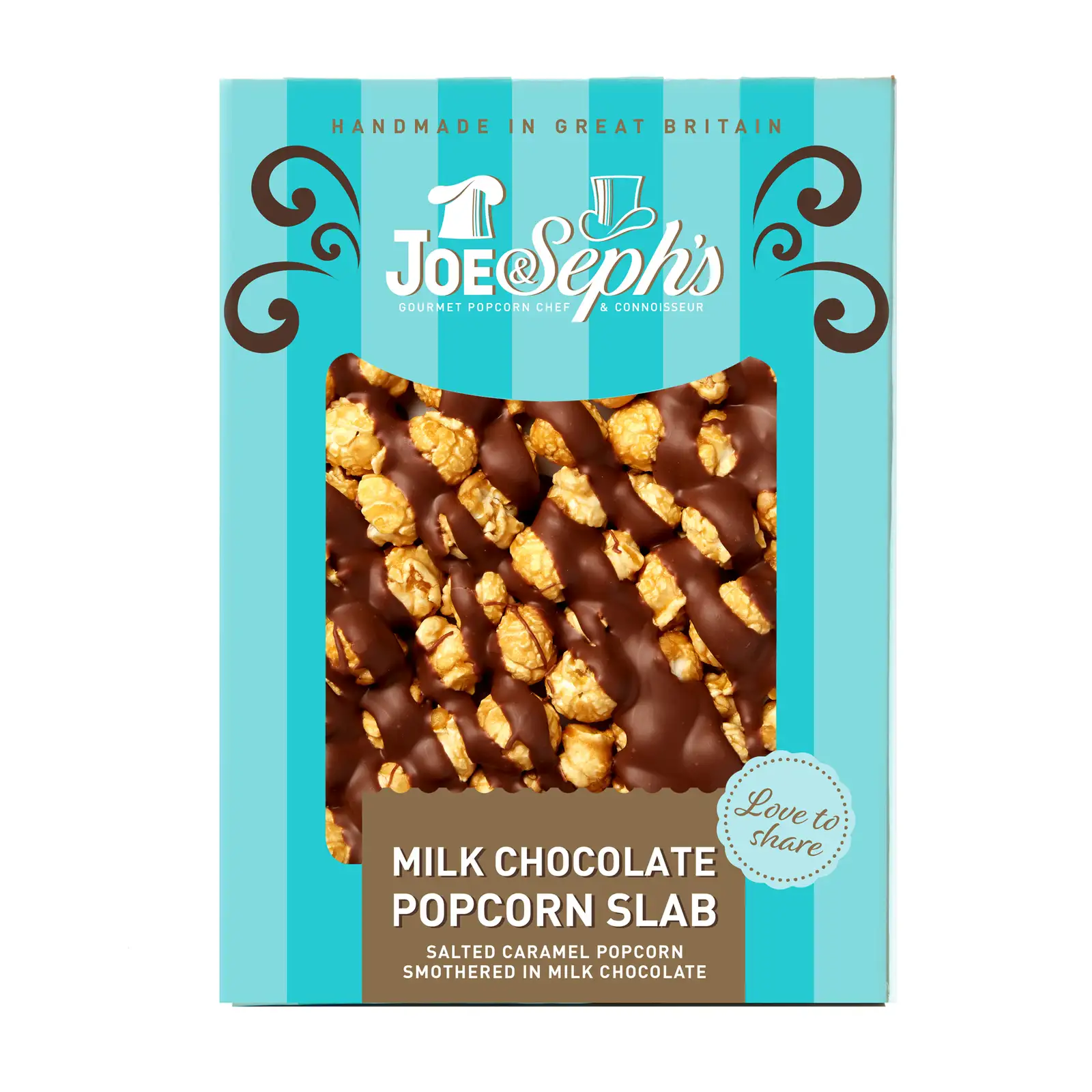 Joe & Seph's Milk Chocolate Popcorn Slab (115g)