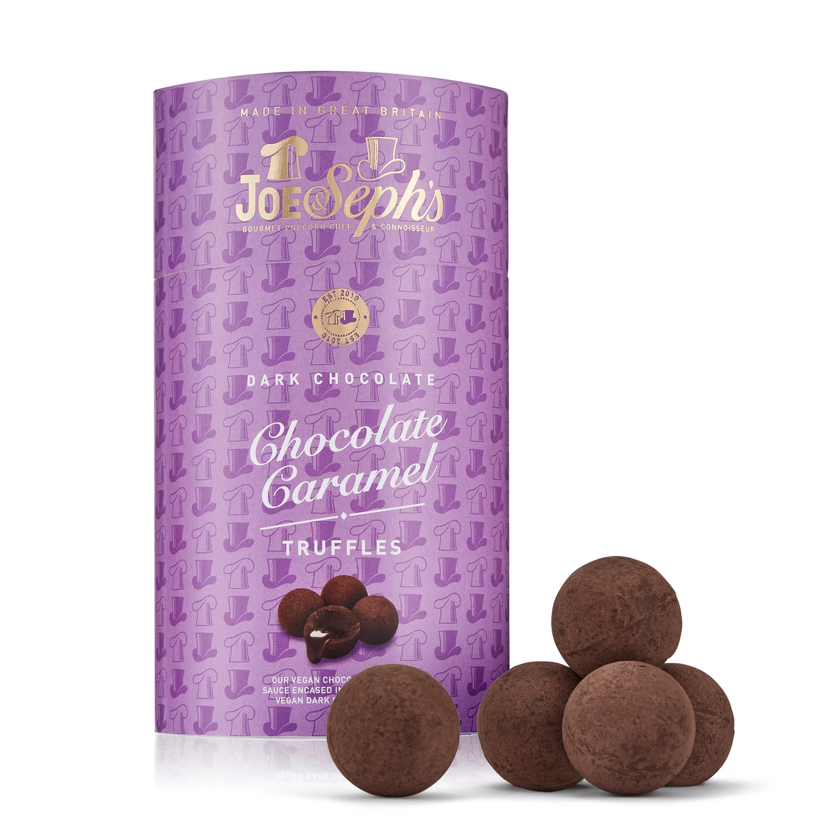 Joe & Seph's Gift Box of Dark Chocolate Caramel Truffles (100g)