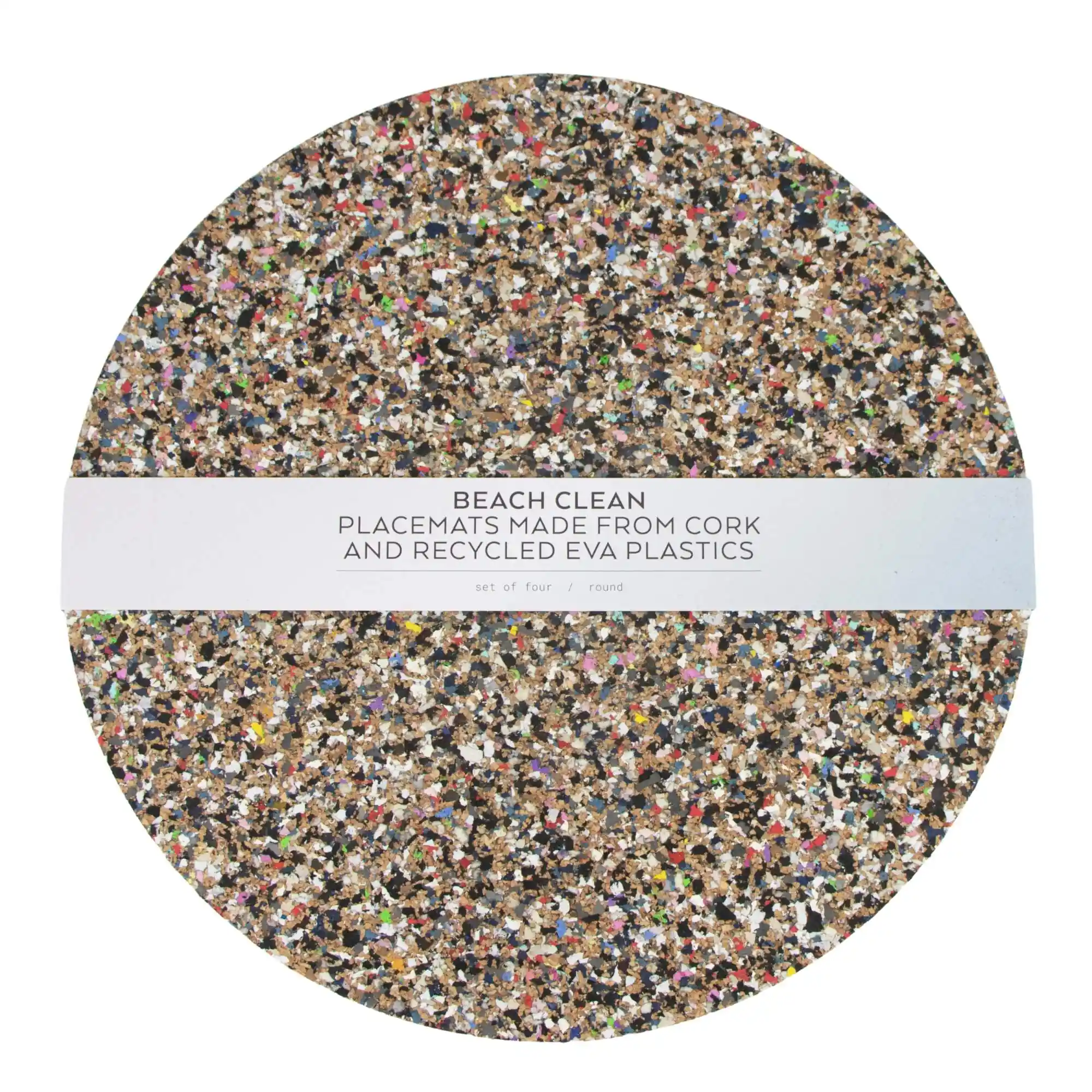 LL Cork Beach Clean Max Round Placemat Set of 4