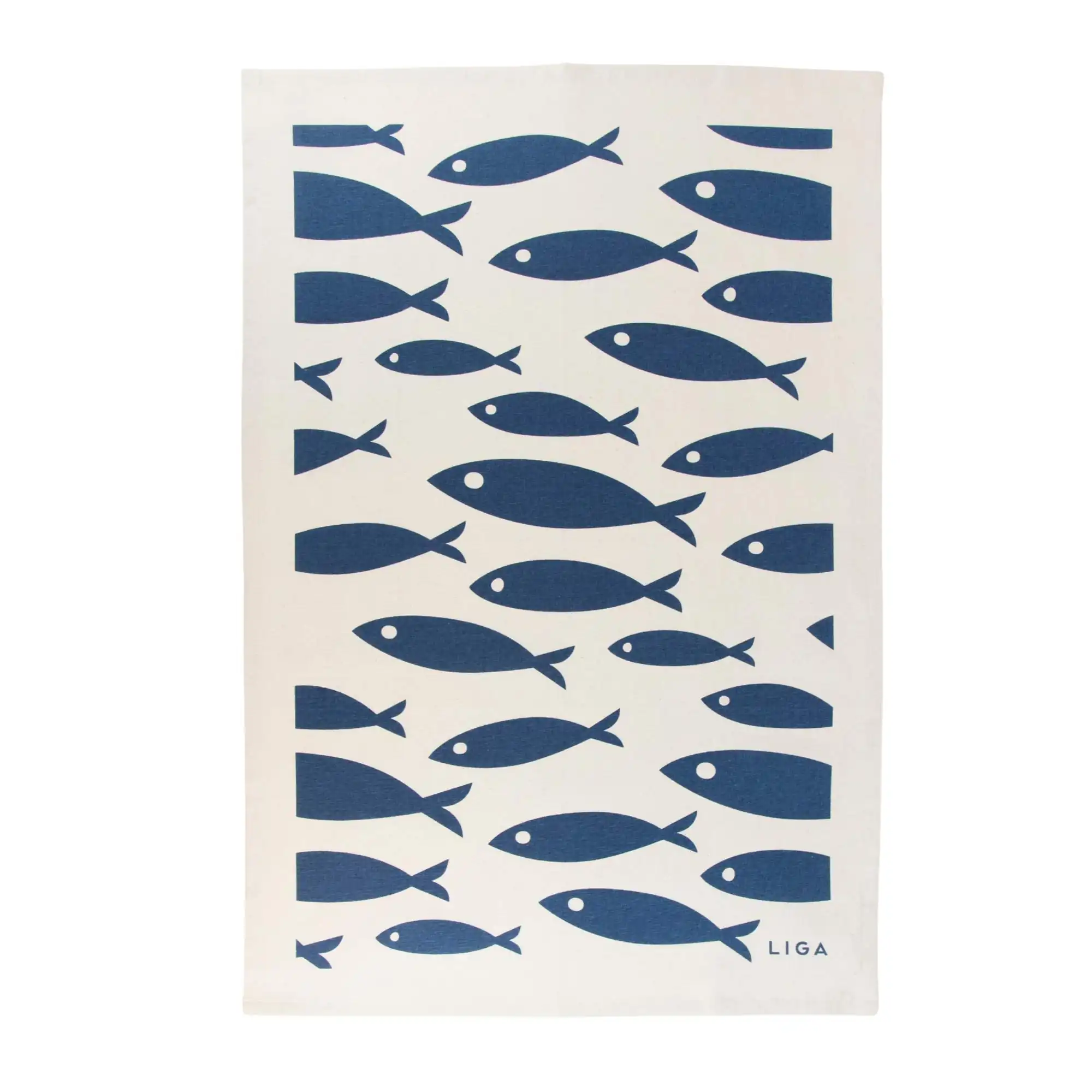 Liga Organic Cotton Tea Towel - Fish