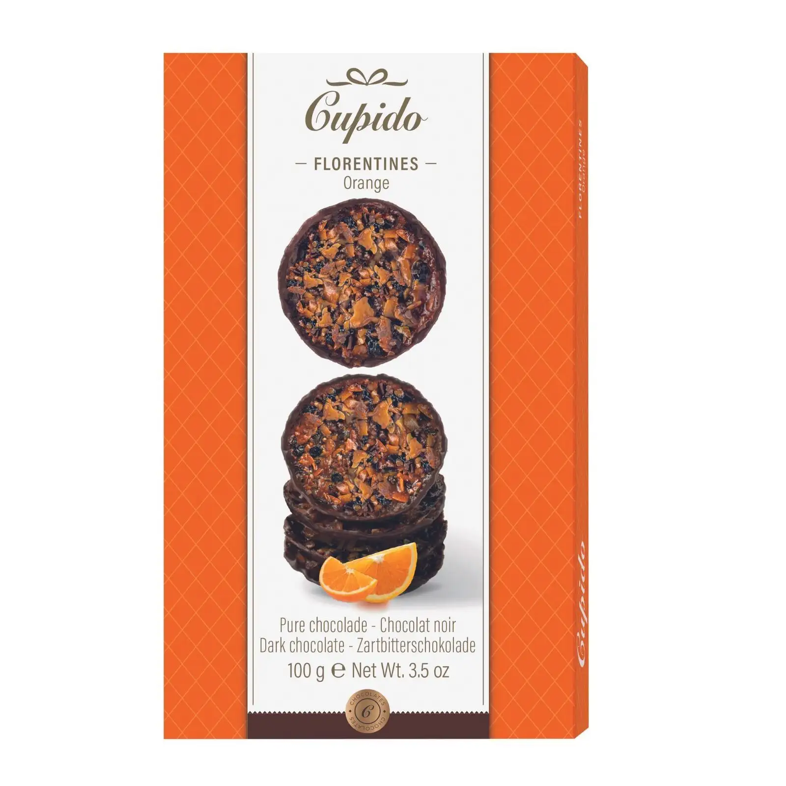 Cupido Florentines Orange Dark Chocolate (100g)