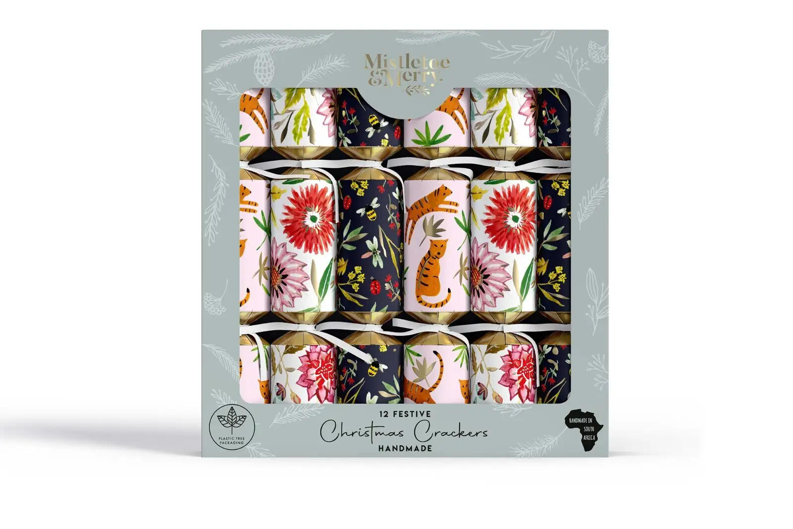 Mistletoe & Merry Festive 12s - Bloom Jungle Crackers  