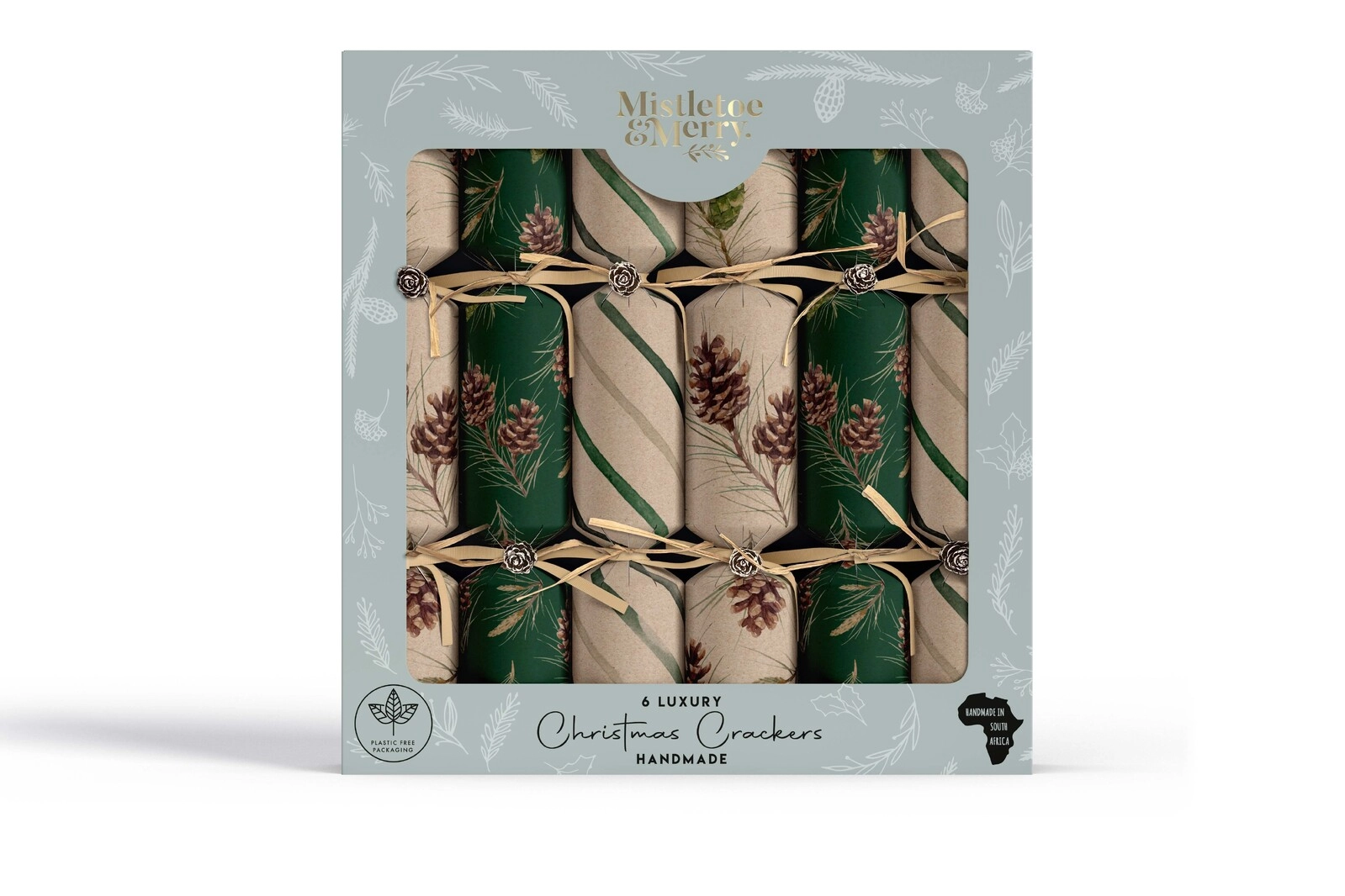 Mistletoe & Merry Luxury - Kraft Pinecones Crackers