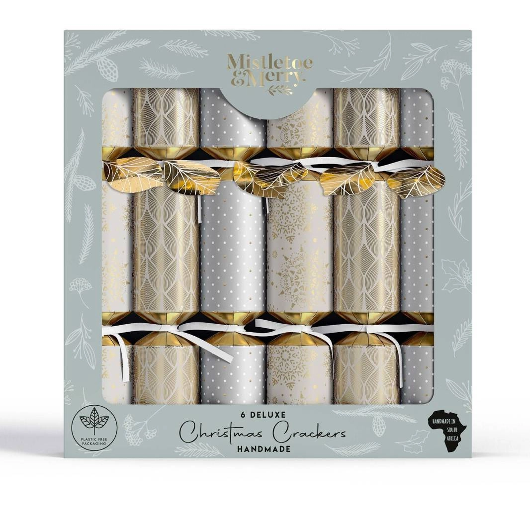 Mistletoe & Merry Deluxe - Metallics Mixed Pattern Crackers