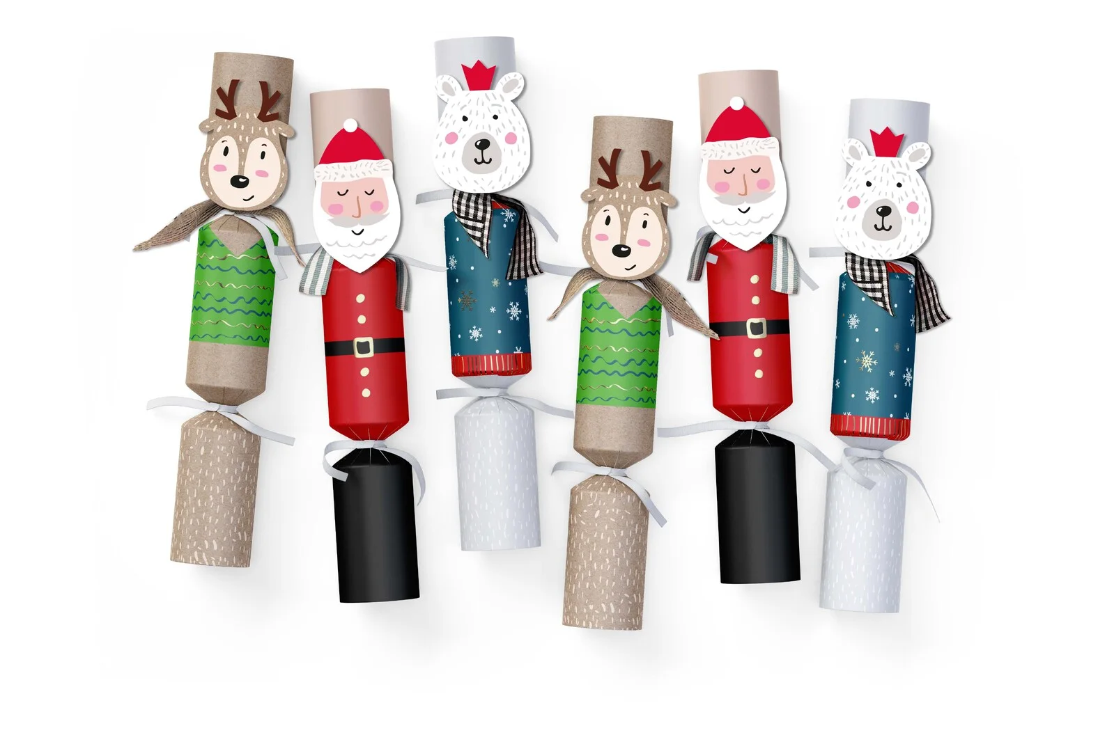 Mistletoe & Merry Characters - Santa and Friends Crackers  