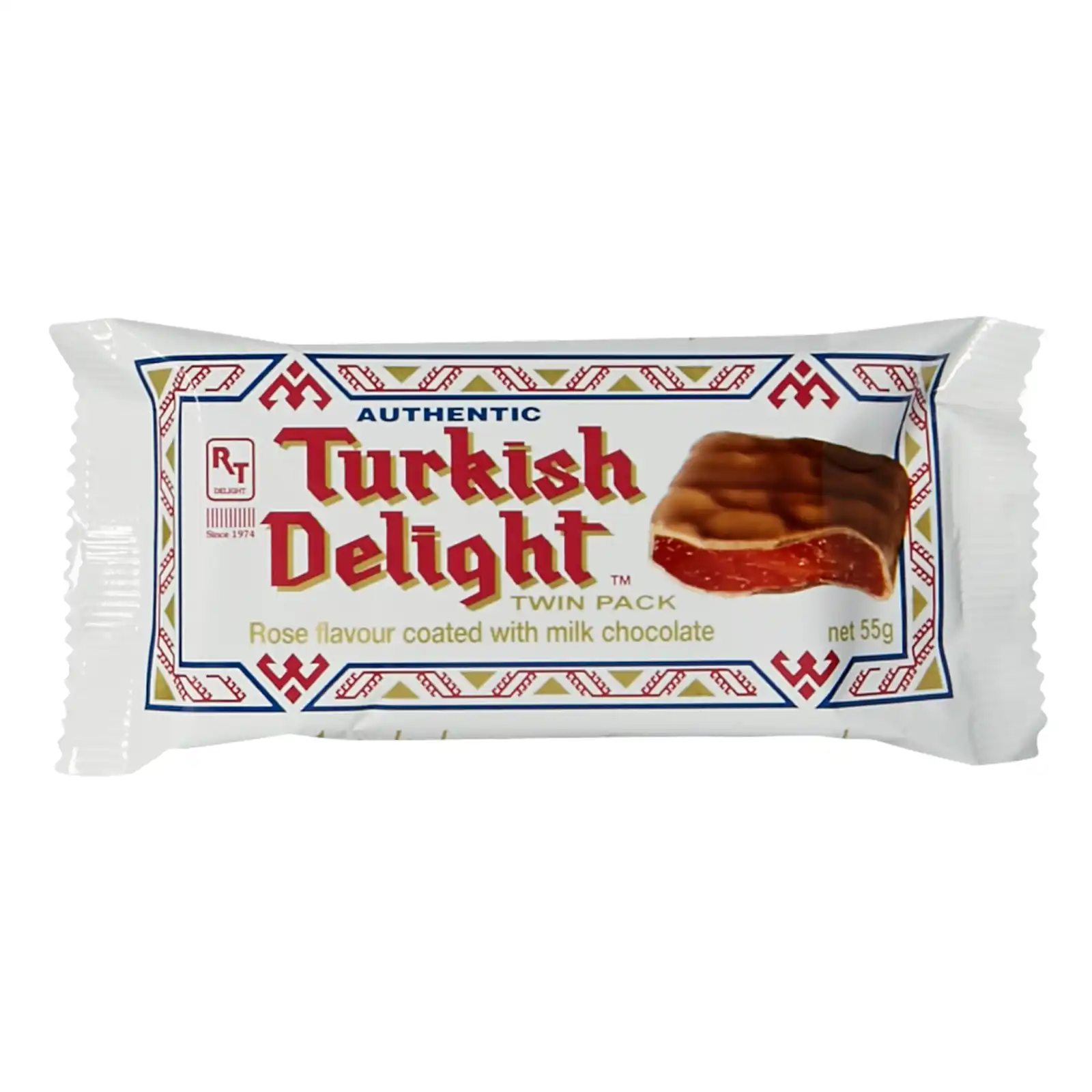 Real Turkish Delight Chocolate Coated Twin Pack - Rose 55gm