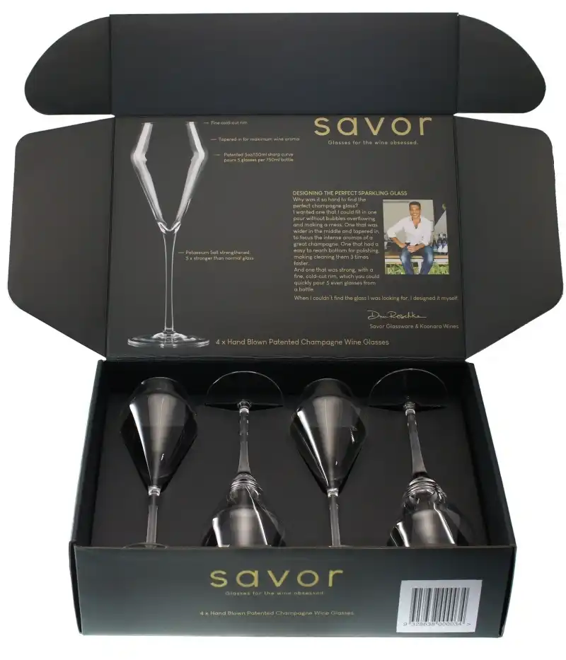 Savor Custom Design Red / White Wine Glass Set of 4
