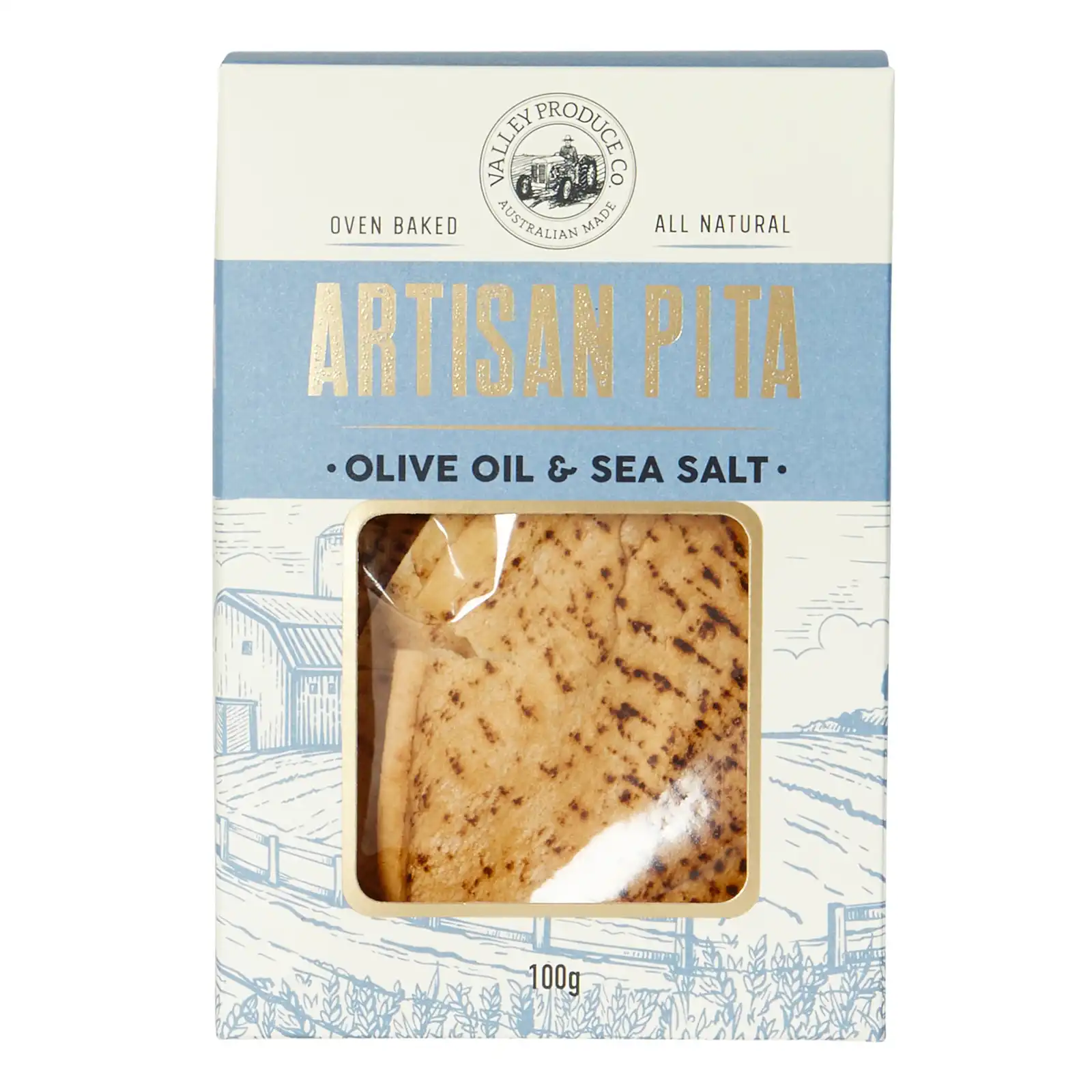 VPC Boxed Artisan Pita Olive Oil & Sea Salt 100g