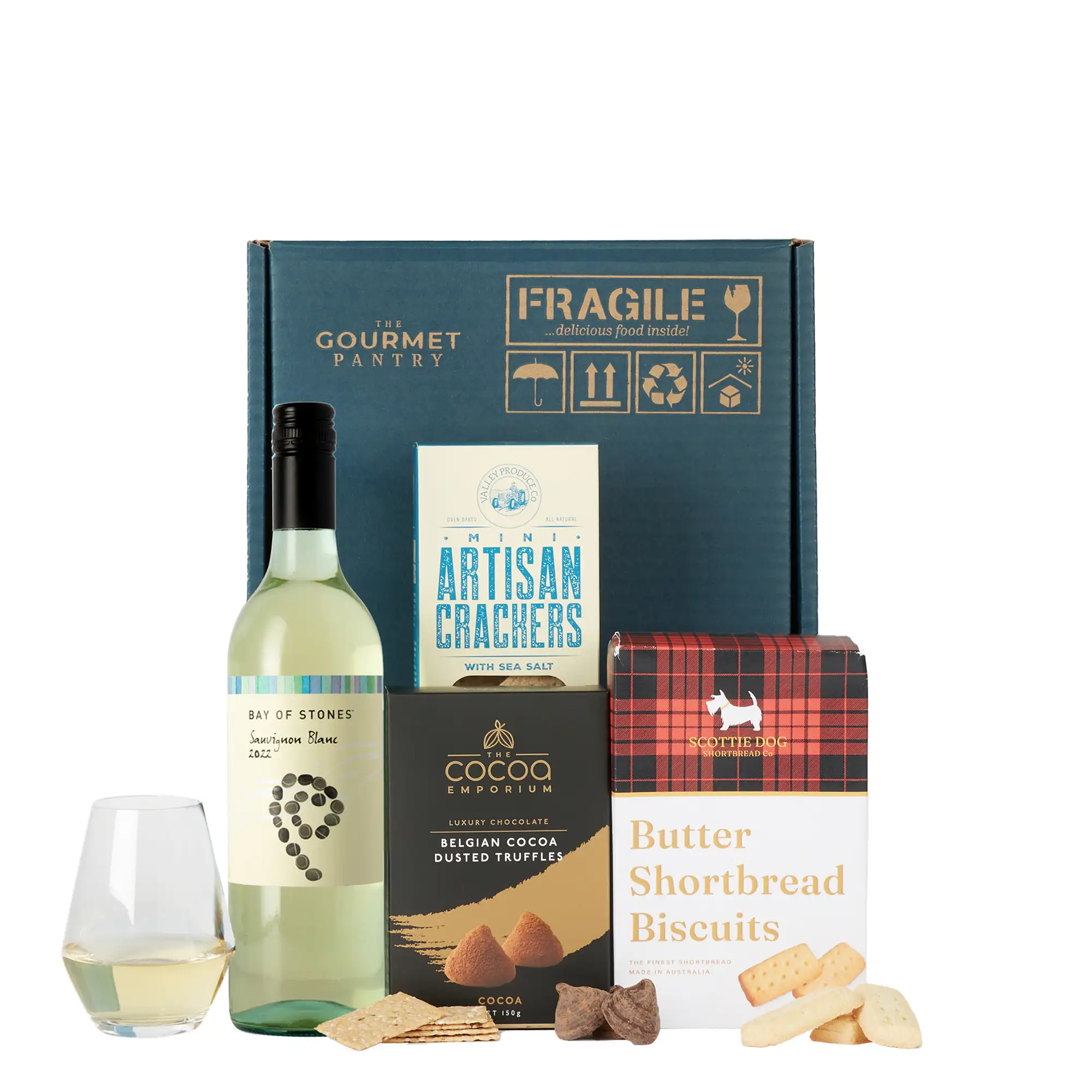 Gourmet Treats with White Wine Hamper