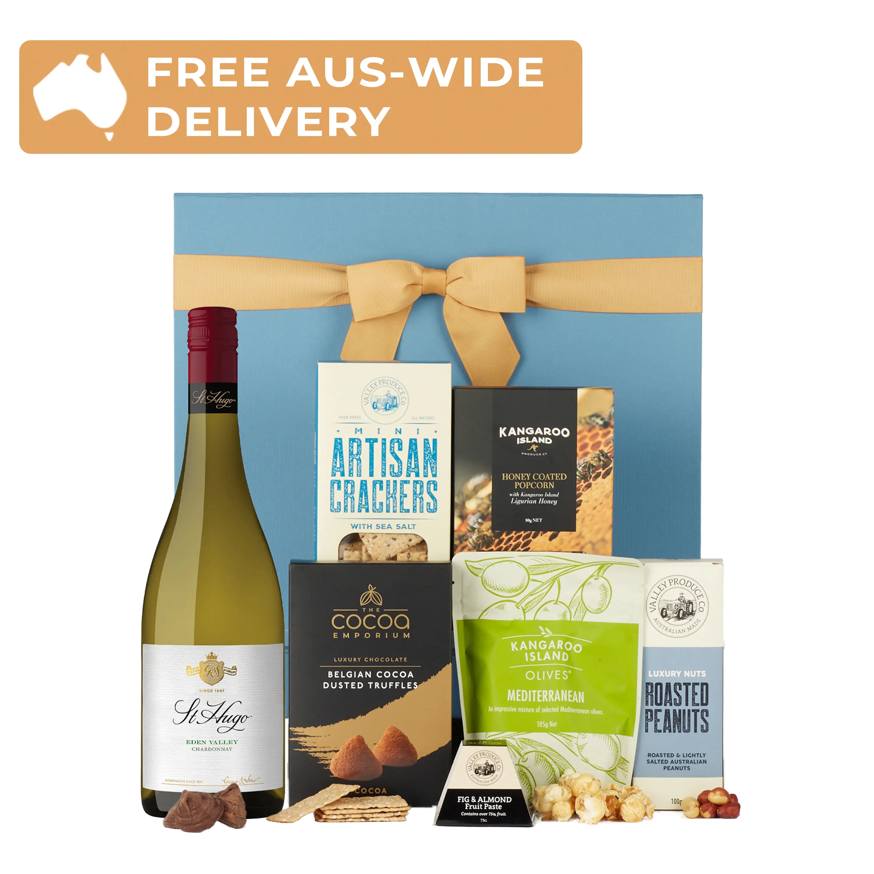 Australian White Wine & Gourmet Finest Hamper