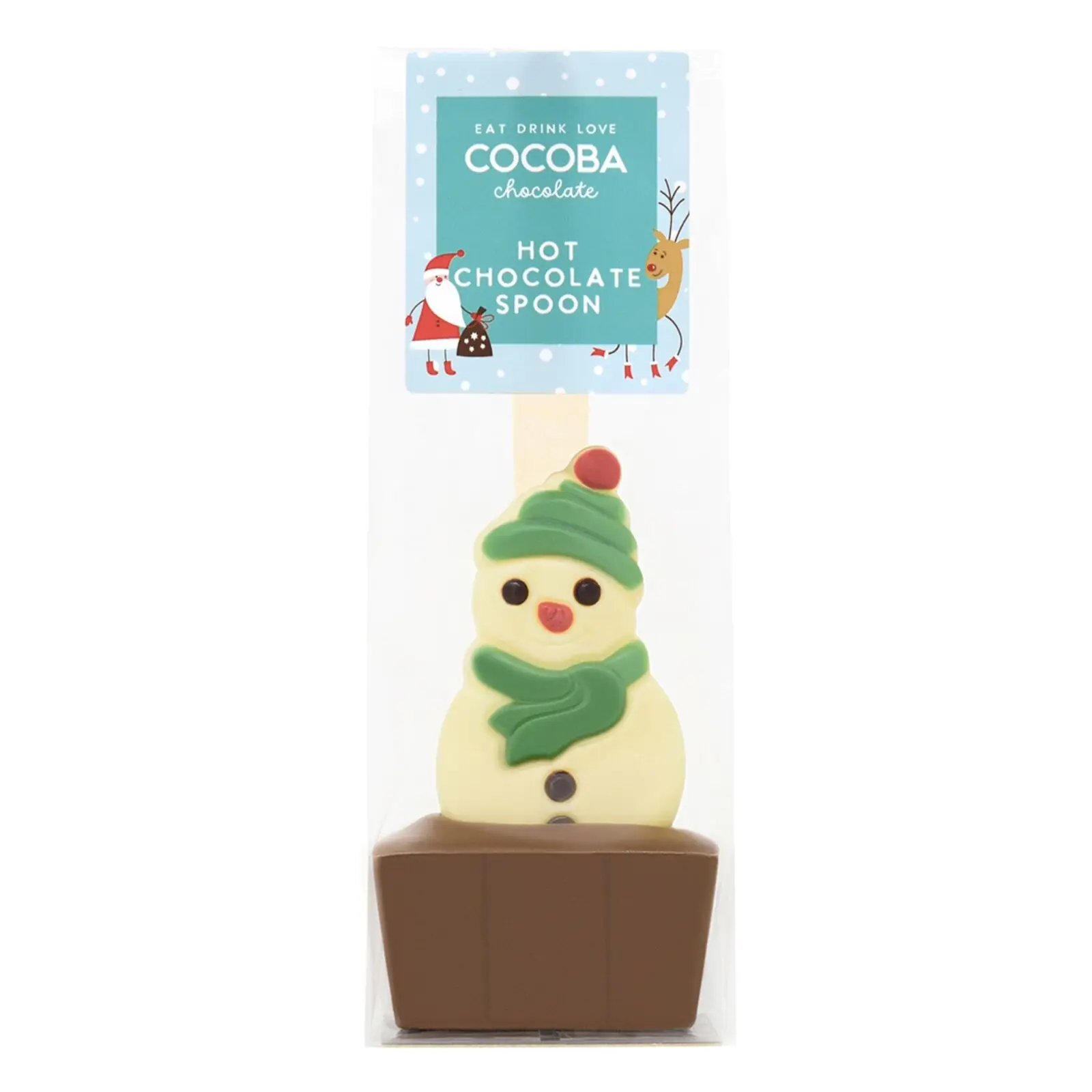 Cocoba Christmas Snowman Milk Hot Chocolate Spoon 50g