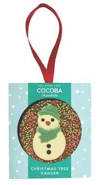 Cocoba Christmas Snowman Milk Chocolate Tree Hanger 50g