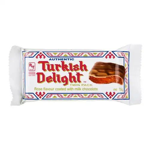 Real Turkish Delight Chocolate Coated Twin Pack - Rose 55gm