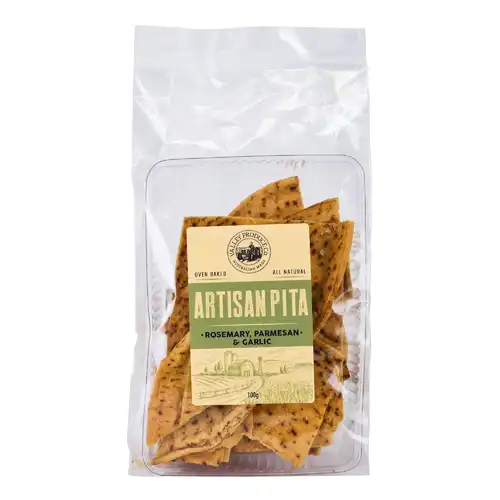 VPC Artisan Pita Rosemary, Parmesan & Garlic 100g