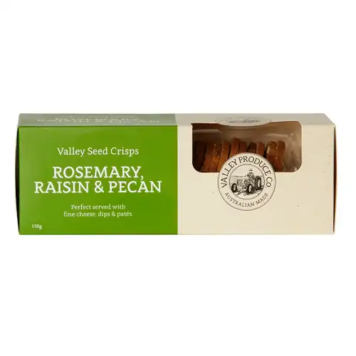 VPC Valley Seed Crisps Rosemary Raisin & Pecan 150g