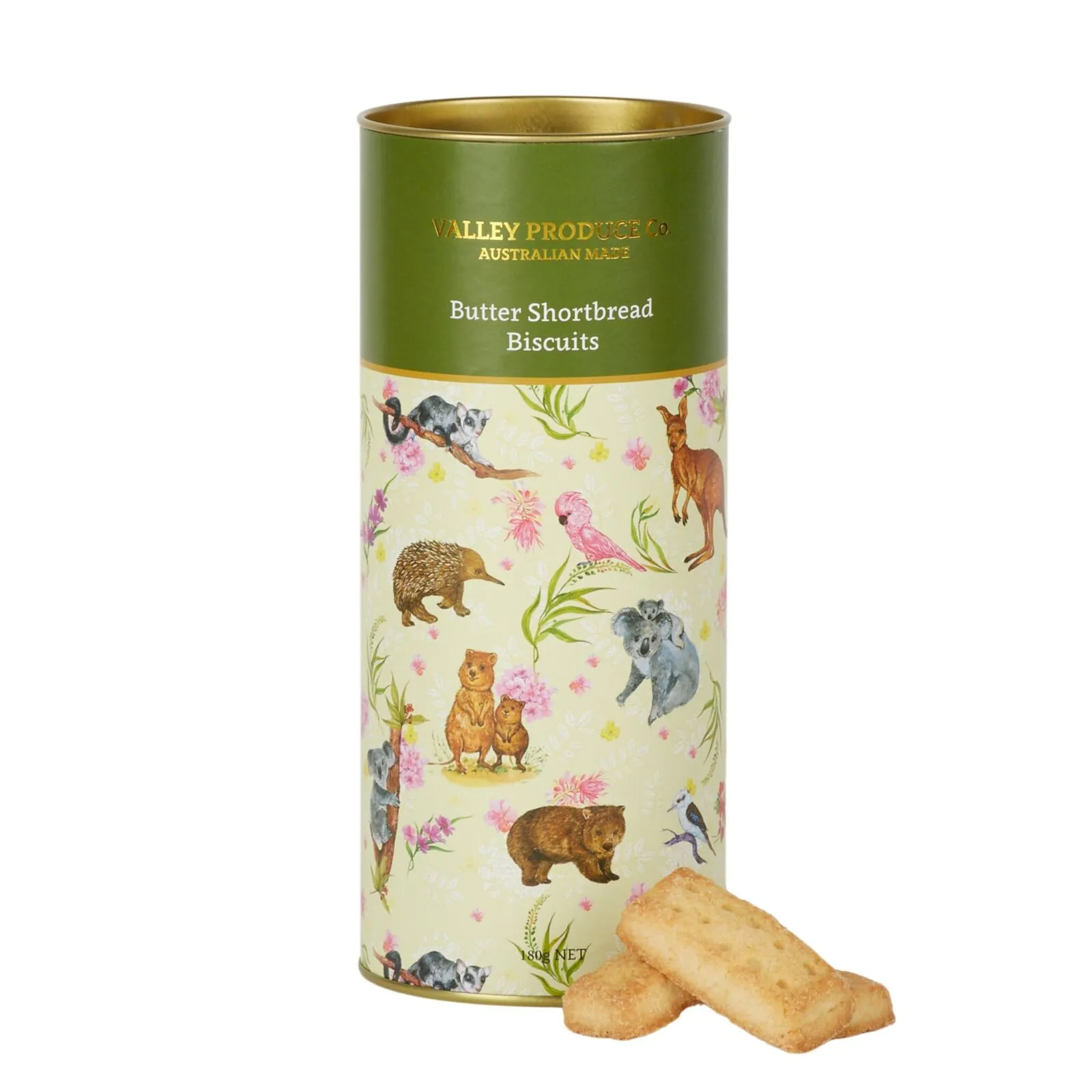 VPC Butter Shortbread Tube - Australian Animals (Yellow) (180g)