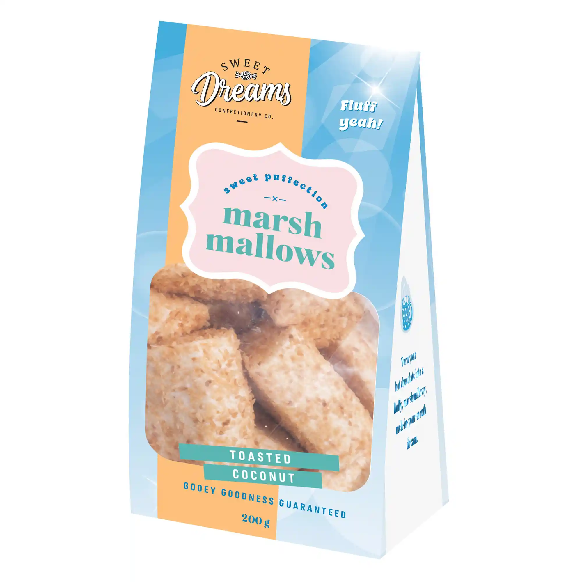 Sweet Dreams Confectionery Co. Marshmallow Pouch Toasted Coconut (200g)
