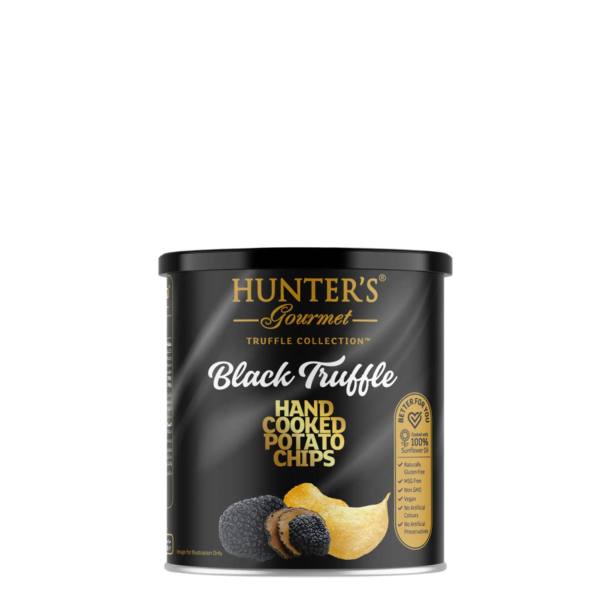 Hunter's Gourmet Hand Cooked Potato Chips Truffle Collection - Black Truffle Canister (40g)