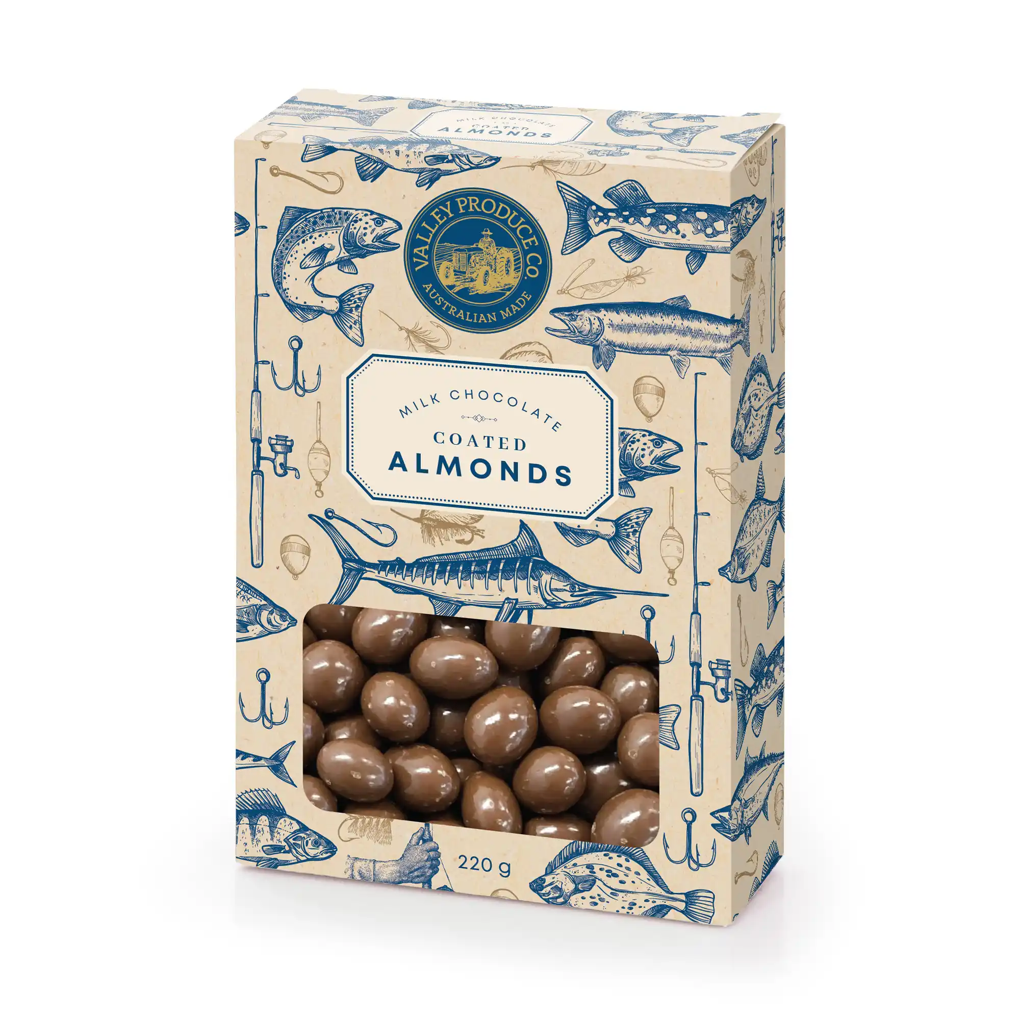 VPC Milk Chocolate Almonds Fishing 220g