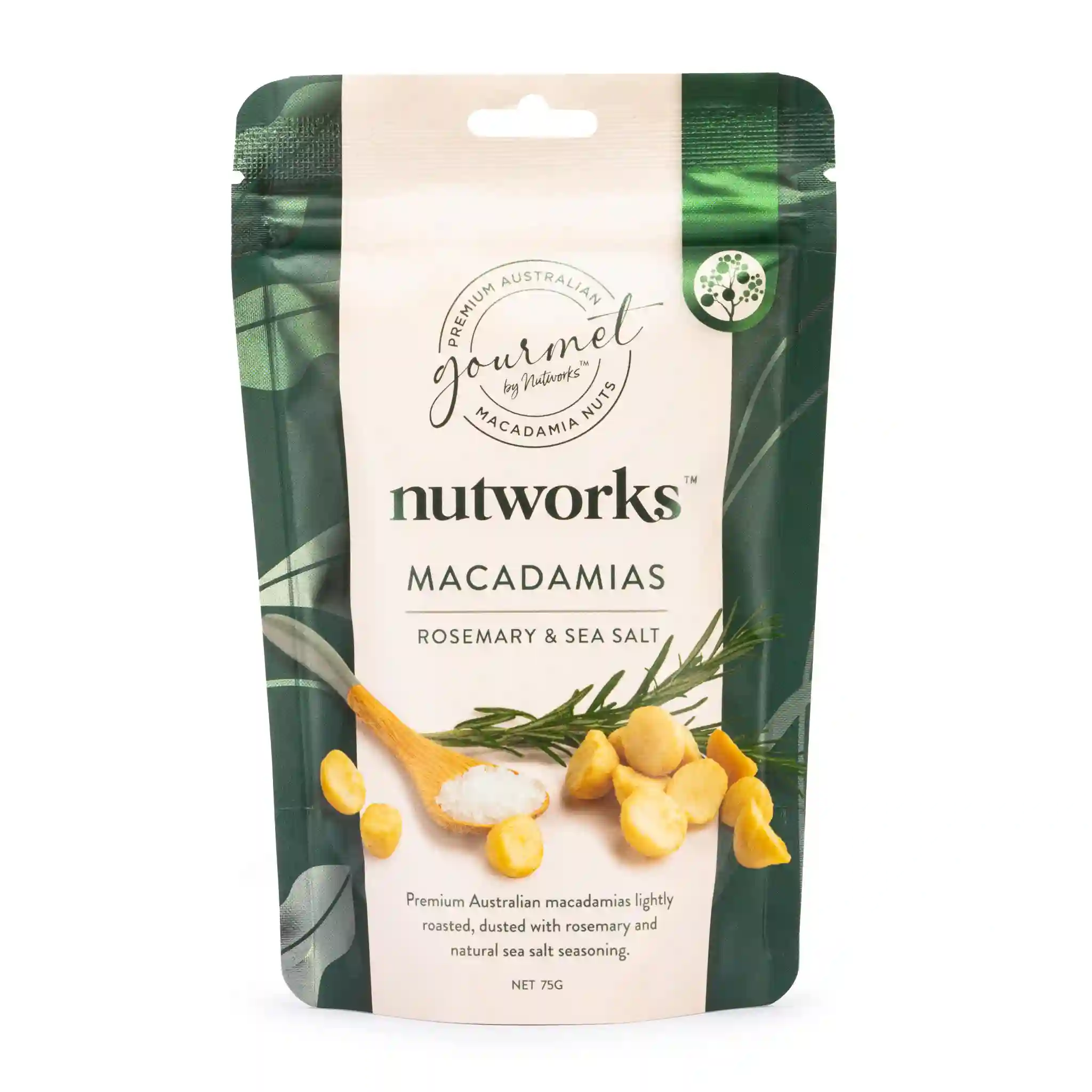 Nutworks Rosemary & Sea Salt Macadamias SUP 75g
