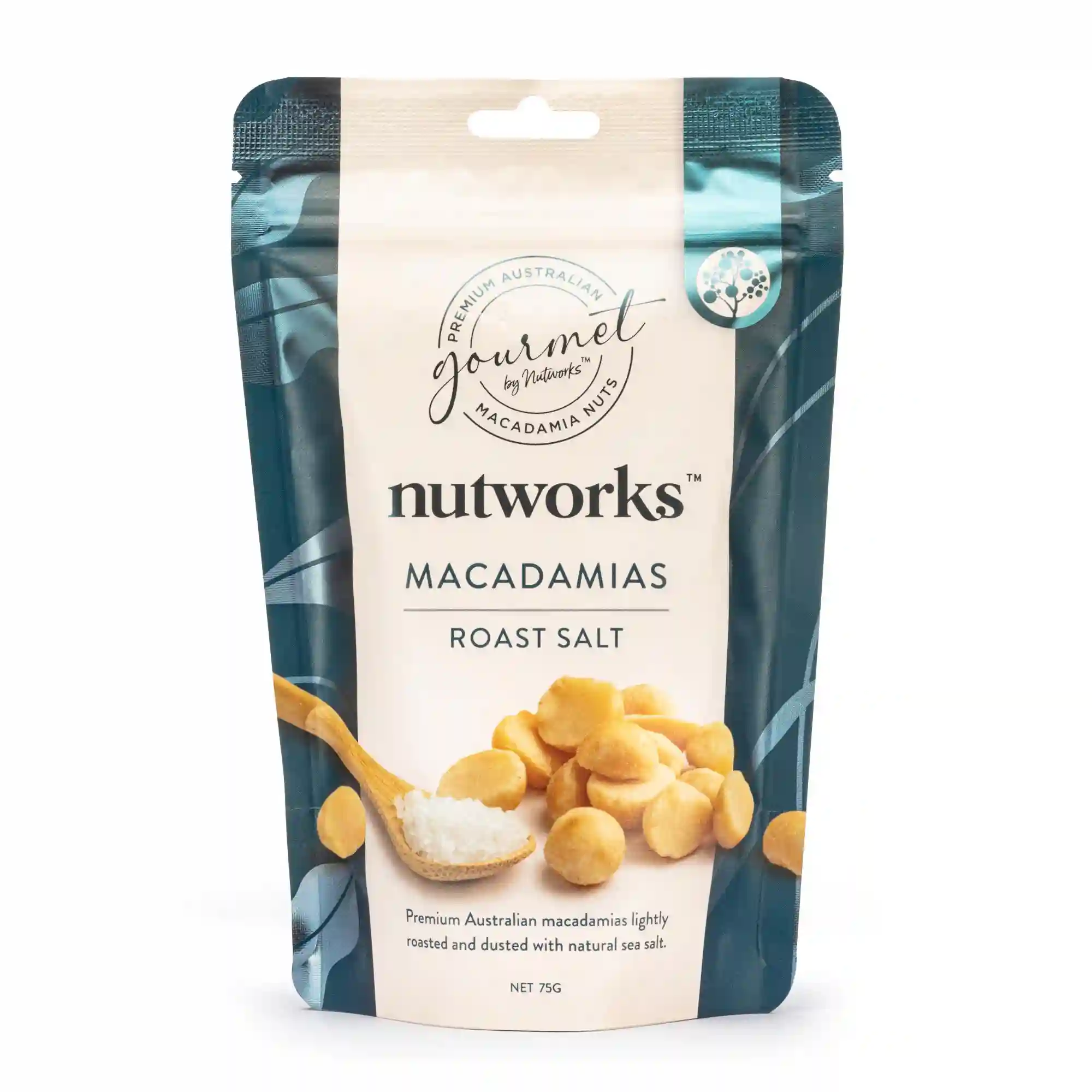 Nutworks Roast Salt Macadamias SUP 75g
