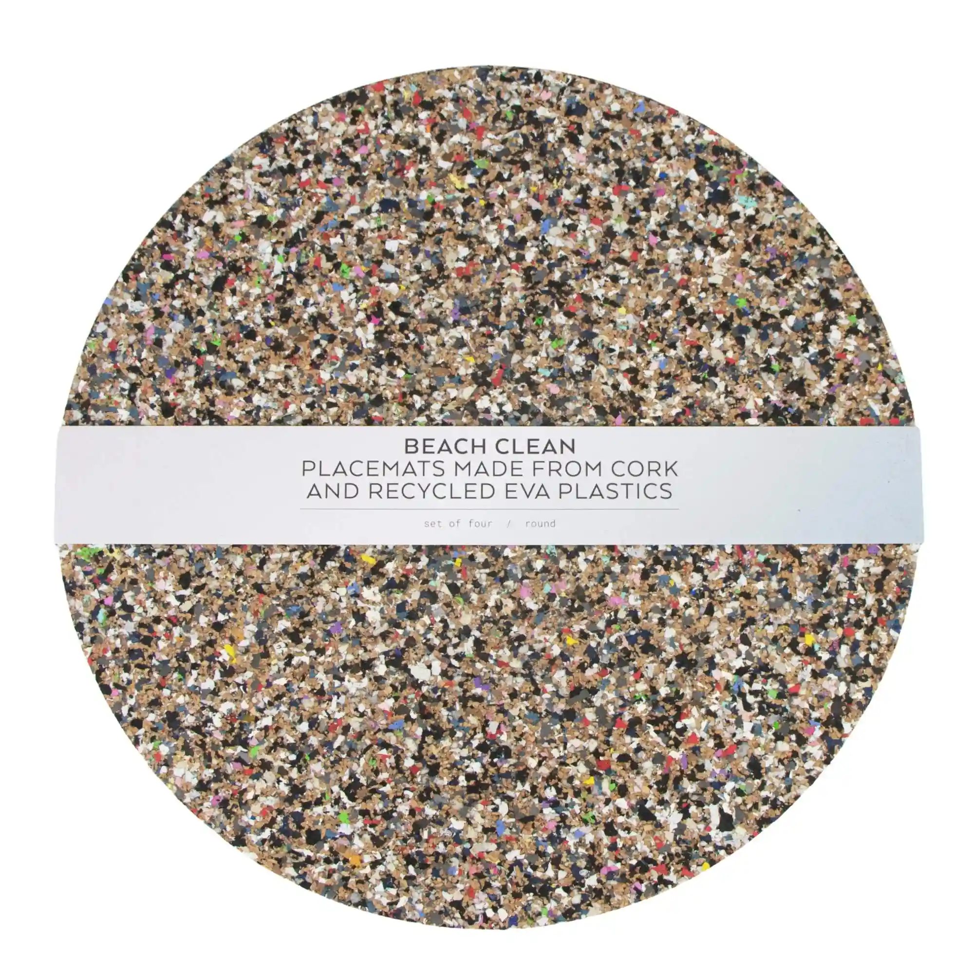LL Cork Beach Clean Max Round Placemat Set of 4