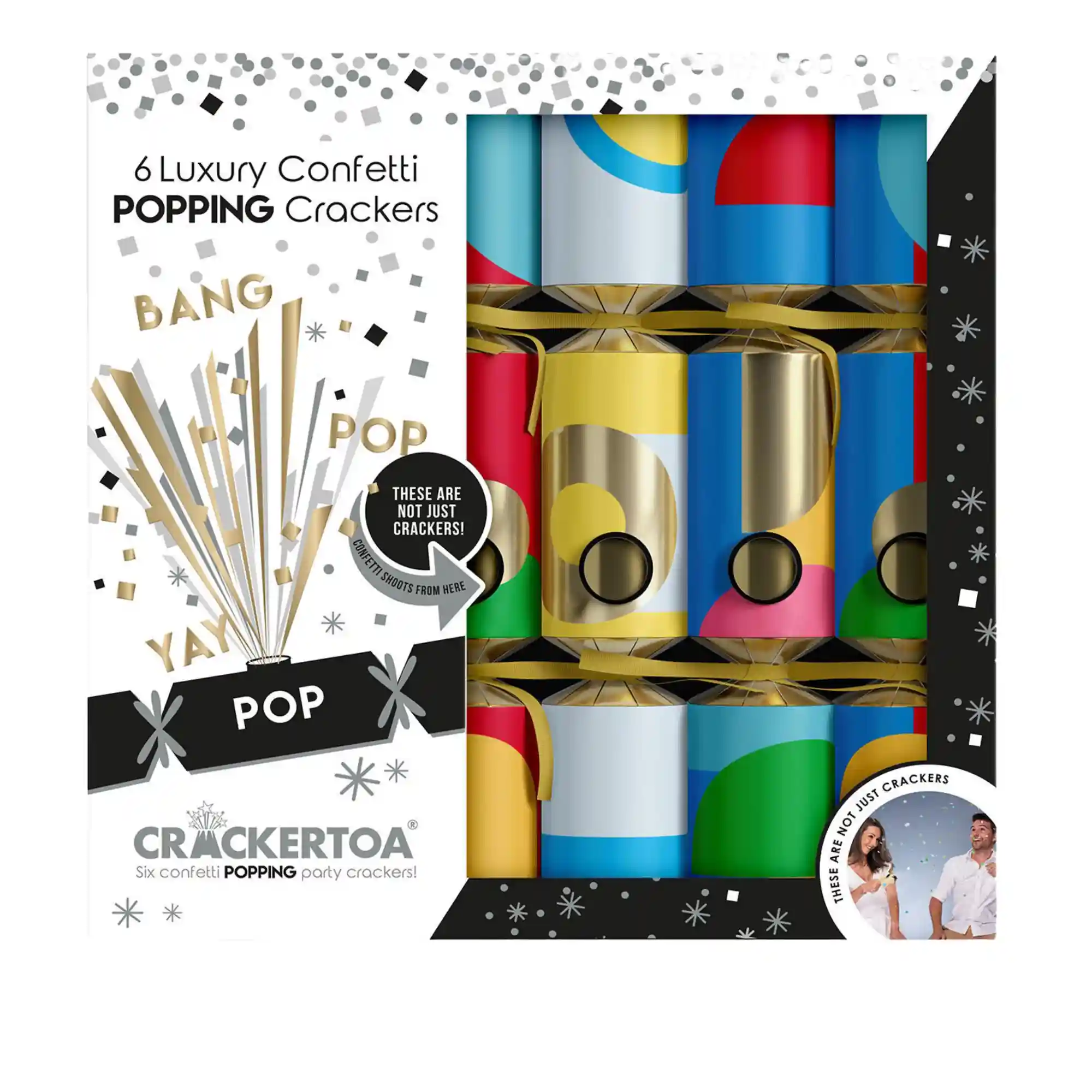 Mistletoe & Merry Crackertoa - Springloaded Christmas Crackers - Colour Pop